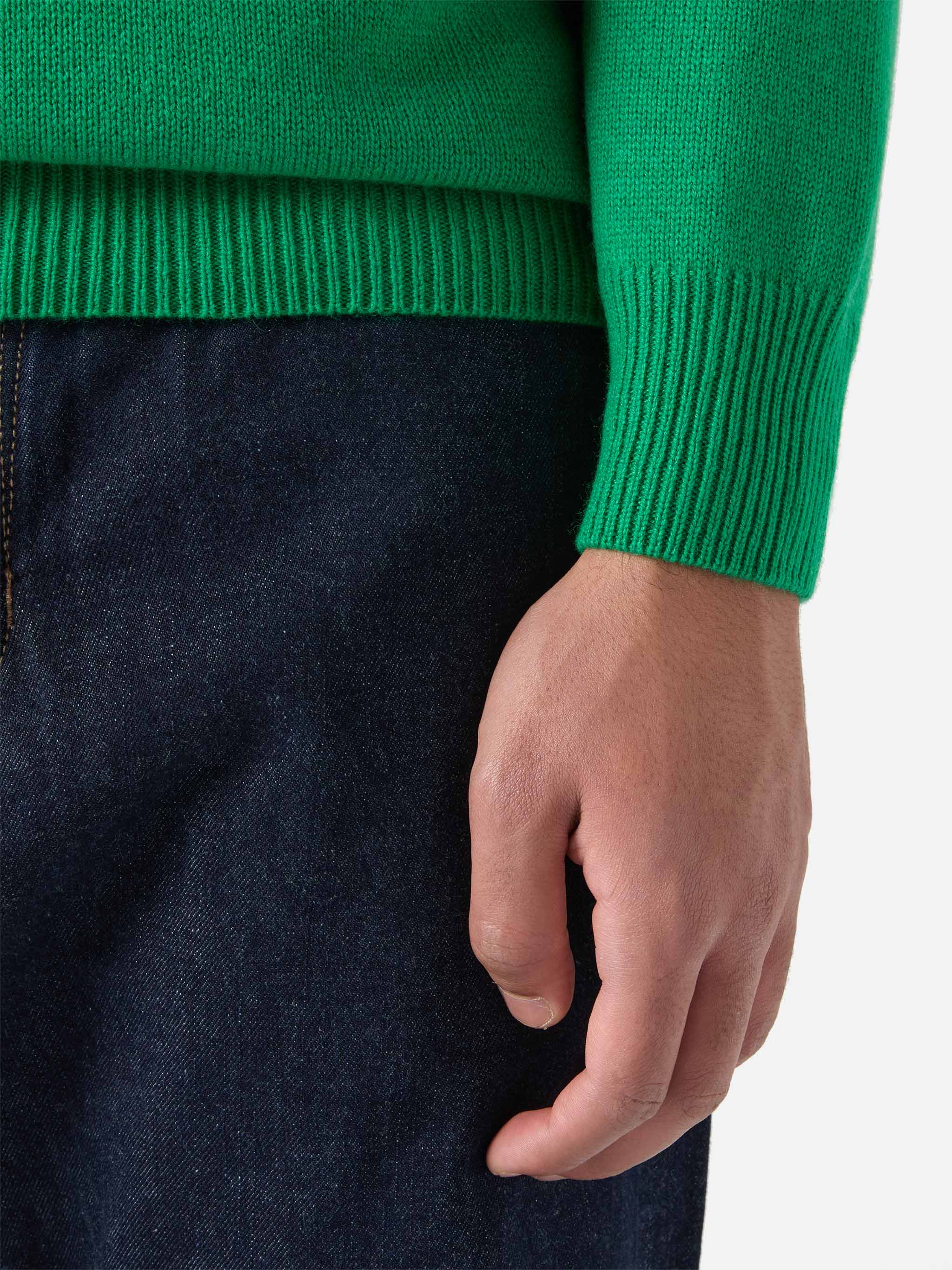 Heron sweater in green with Hello Spank jacquard | HELLO SPANK SPECIAL EDITION - Image 4