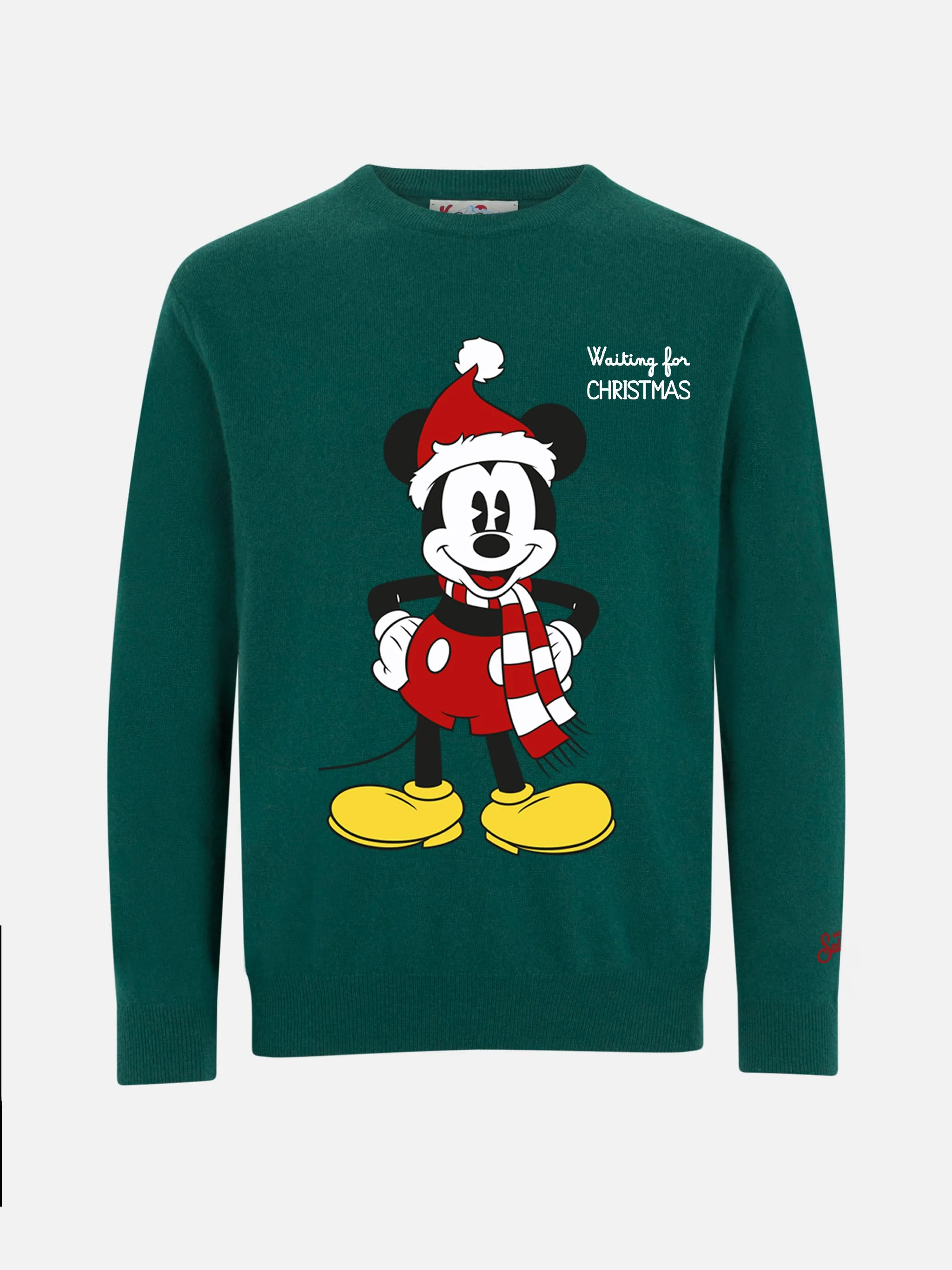 Heron sweater in green with Mickey Mouse jacquard | DISNEY SPECIAL EDITION - Image 3