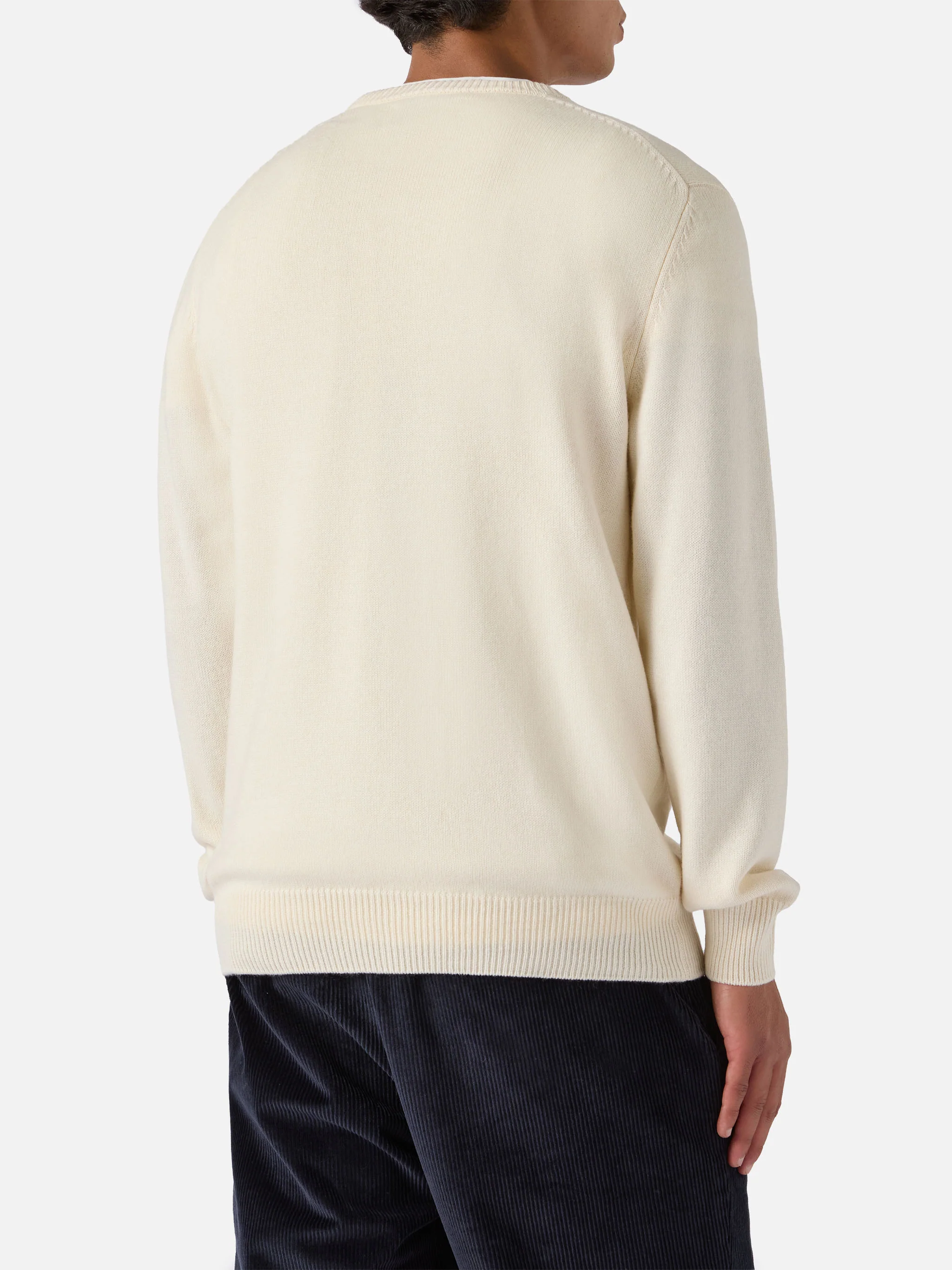 Heron crewneck in white with Uncle Scrooge jacquard | DISNEY SPECIAL EDITION - Image 3
