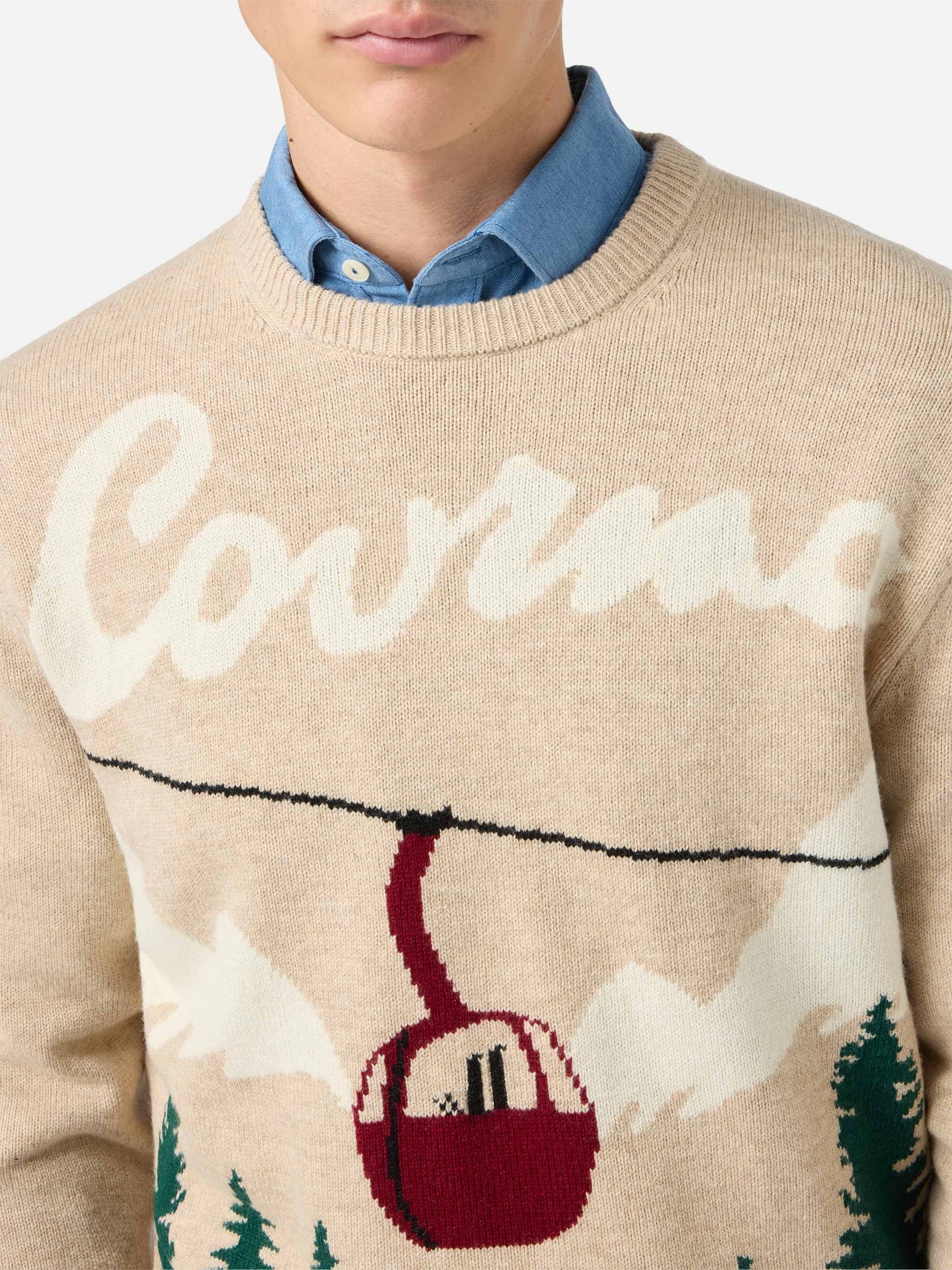 Heron sweater with Courma postcard jacquard - Image 2