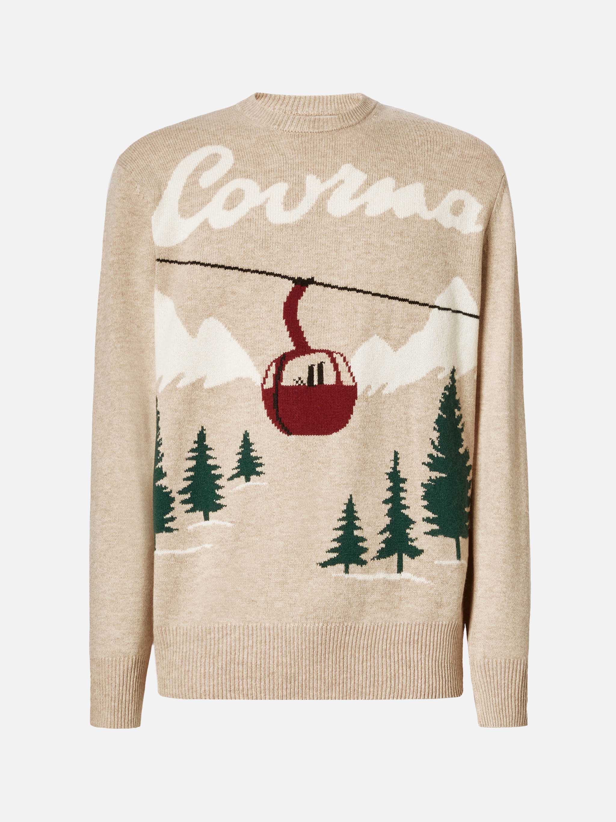 Heron sweater with Courma postcard jacquard - Image 5