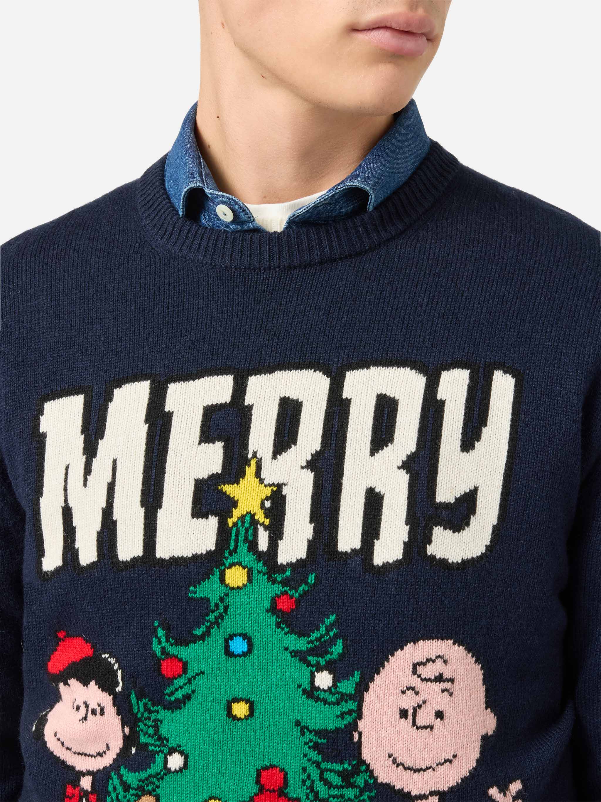 Heron crewneck with Peanuts holiday-theme jacquard | PEANUTS SPECIAL EDITION - Image 2
