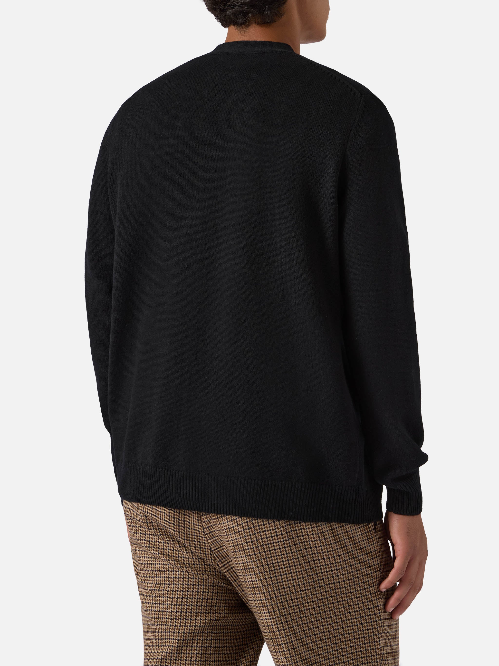 Herrison pure-wool cardigan in black - Image 3