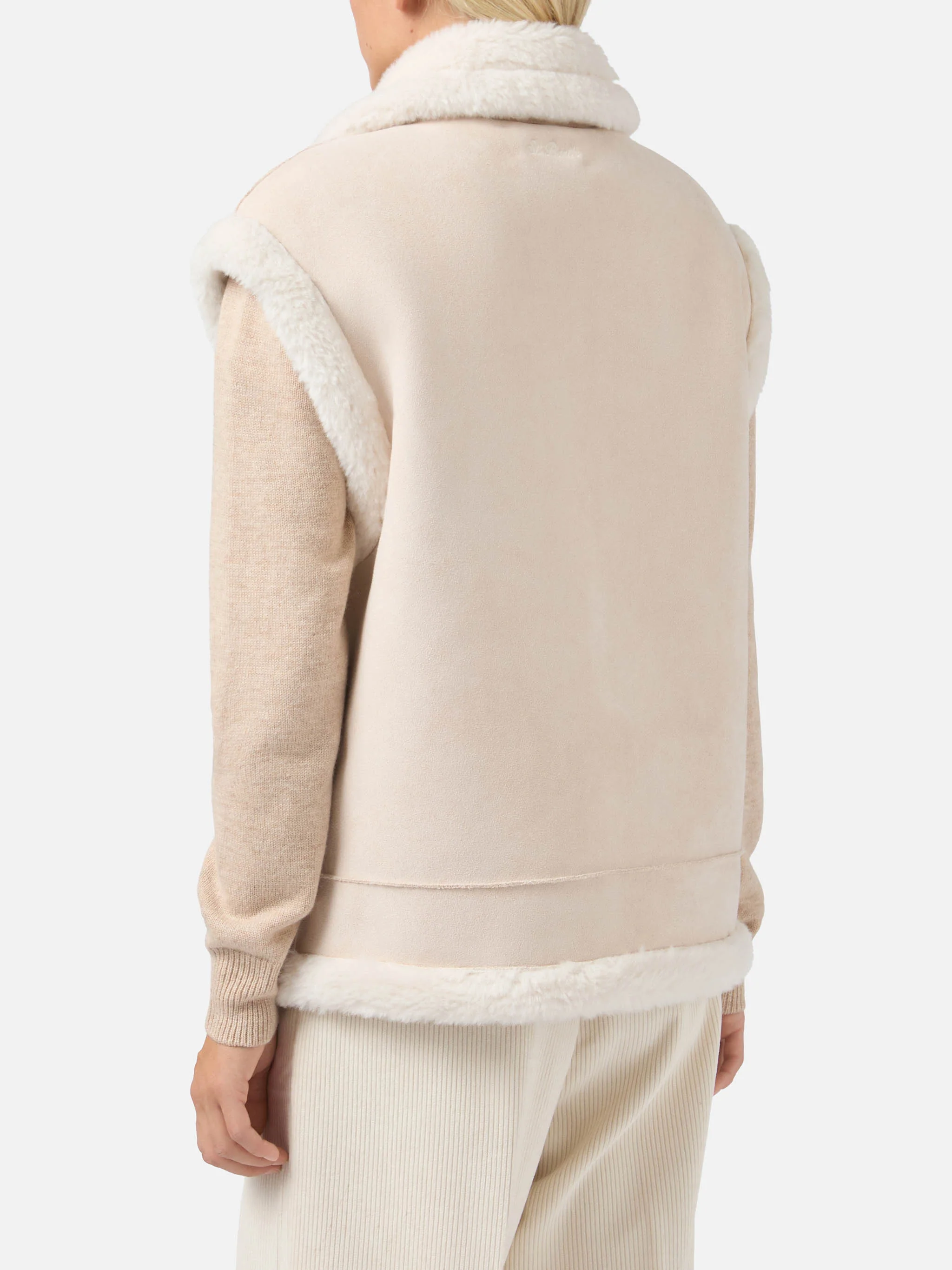 Hesketh faux-shearling gilet with western embroidery - Image 4