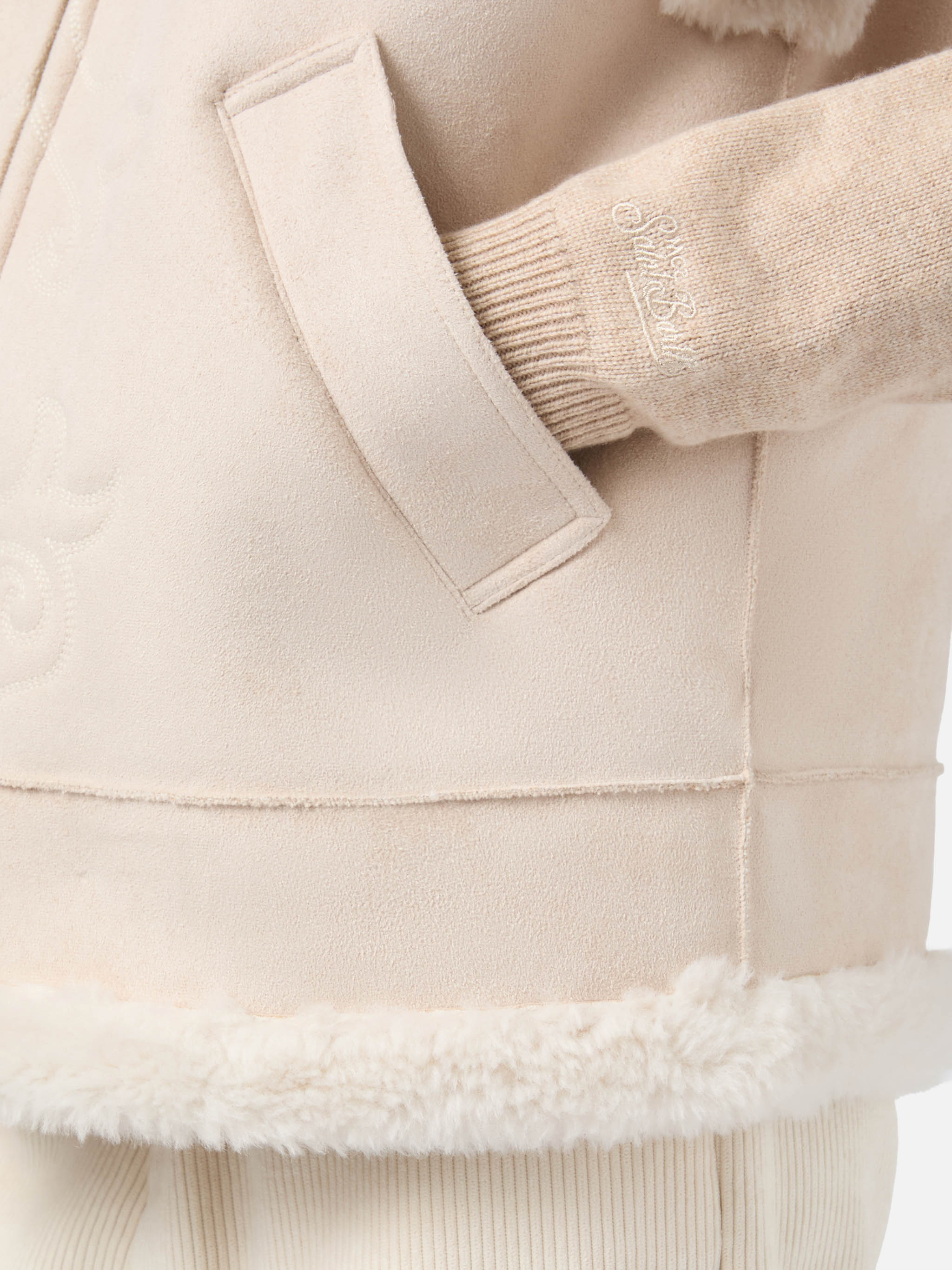 Hesketh faux-shearling gilet with western embroidery - Image 6