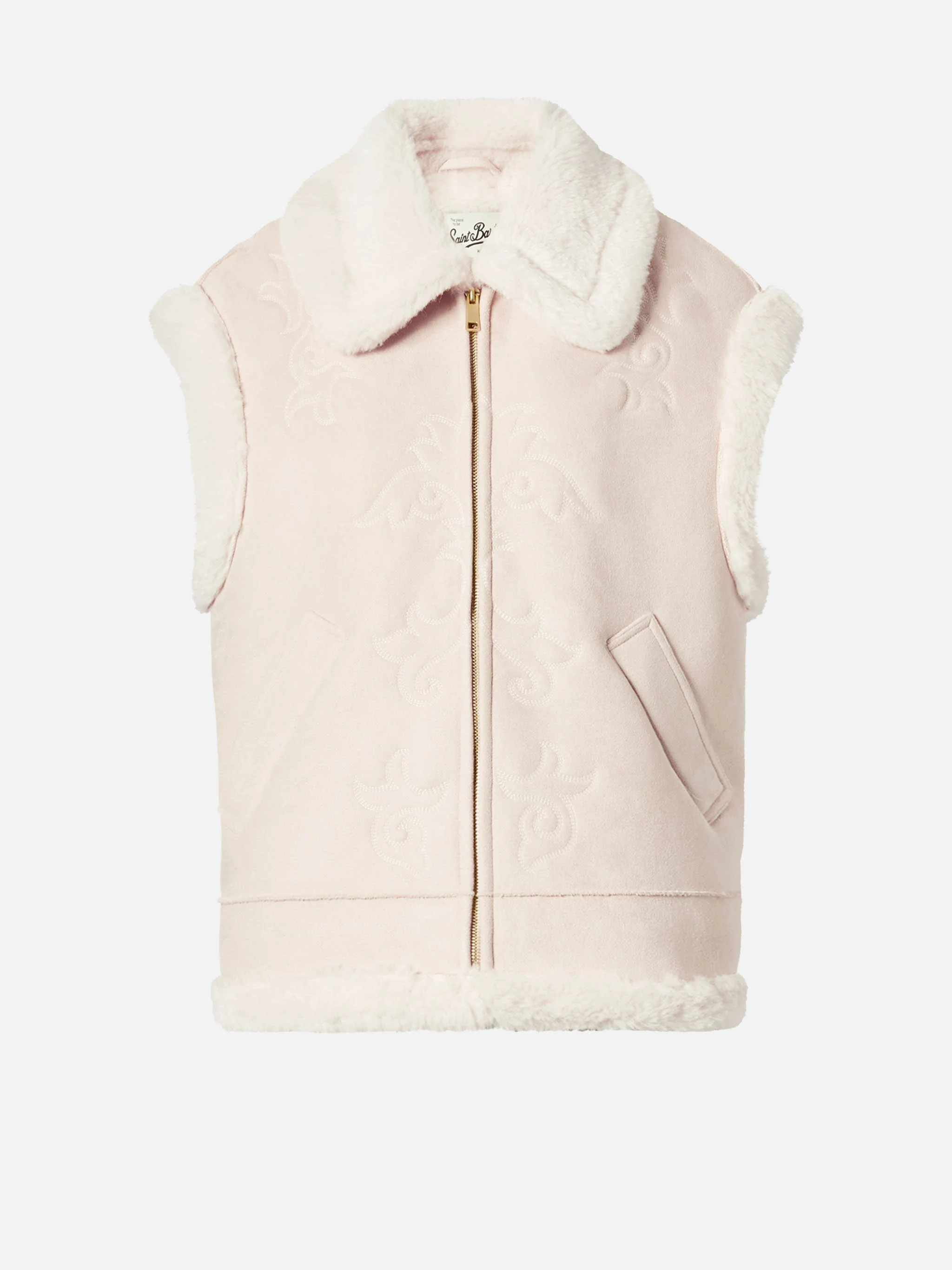 Hesketh faux-shearling gilet with western embroidery - Image 7