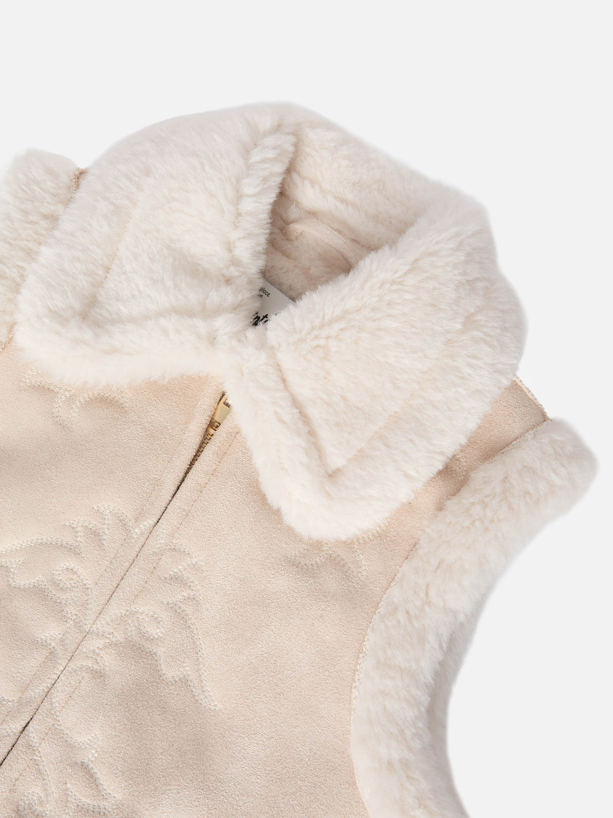 Hesketh Jr faux-shearling gilet with Western embroidery - Image 2