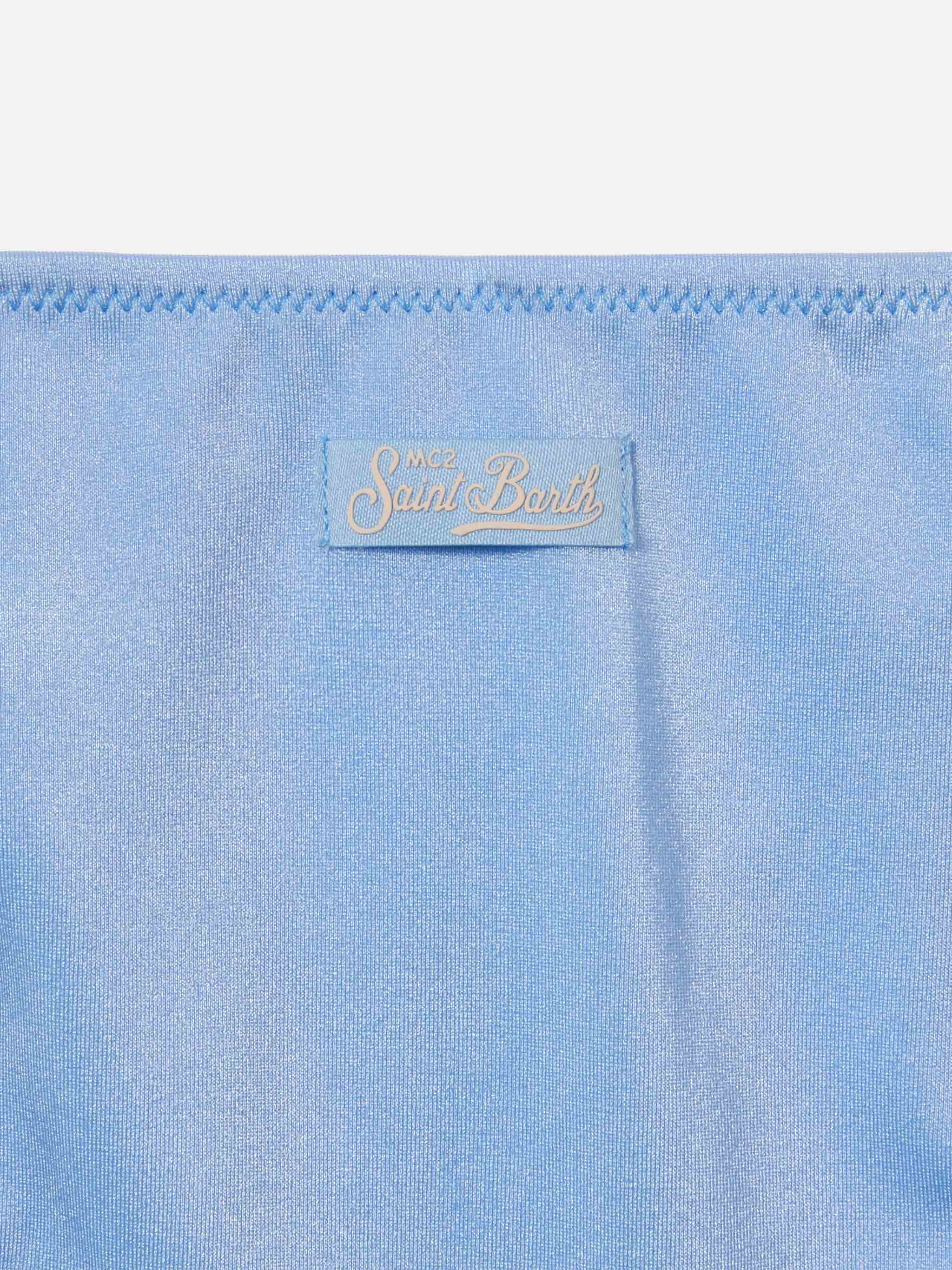 Holly light blue glossy finish bikini and strass details - Image 3