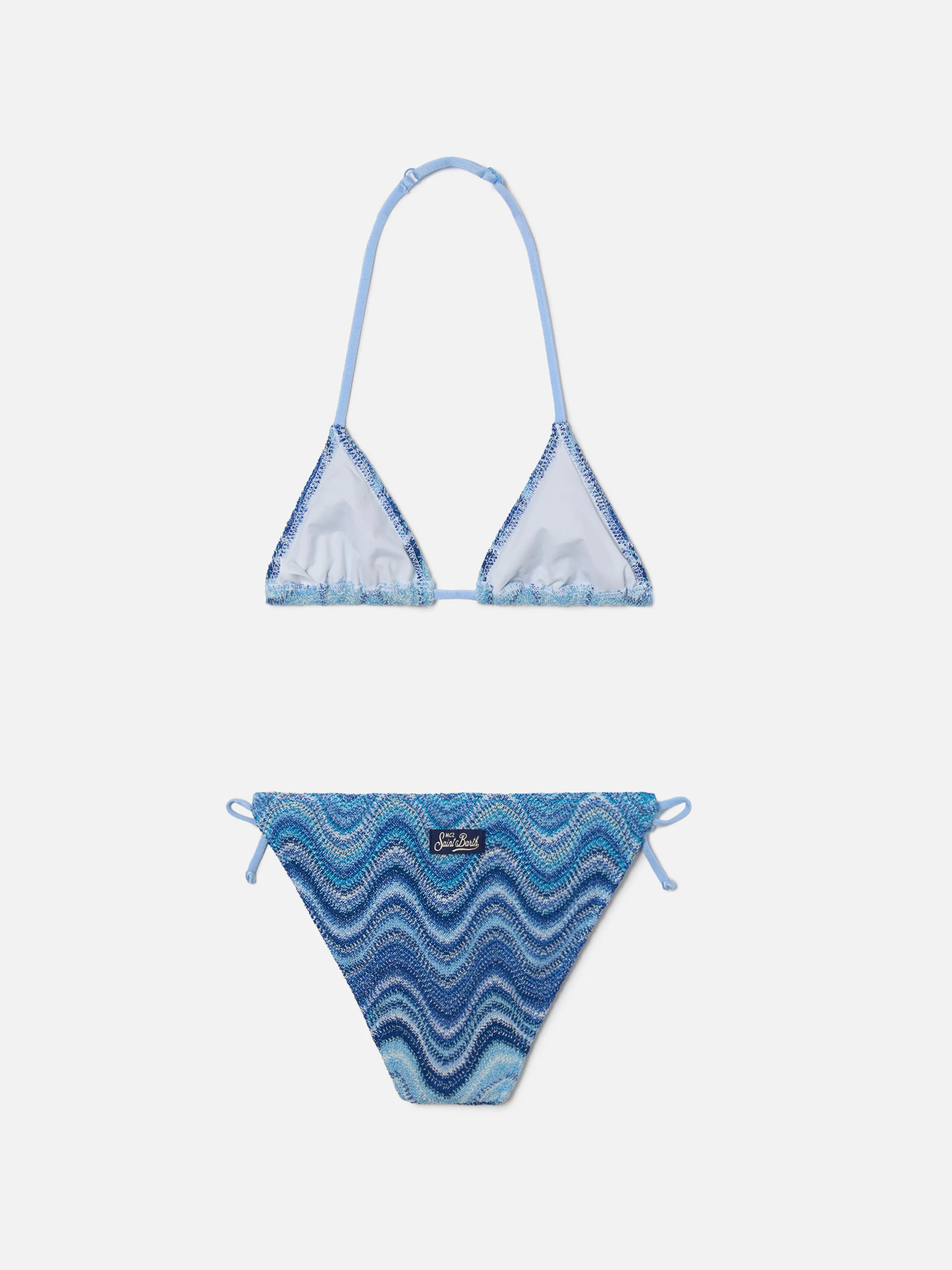 Holly raschel wave bikini in shades of light blue - Image 2
