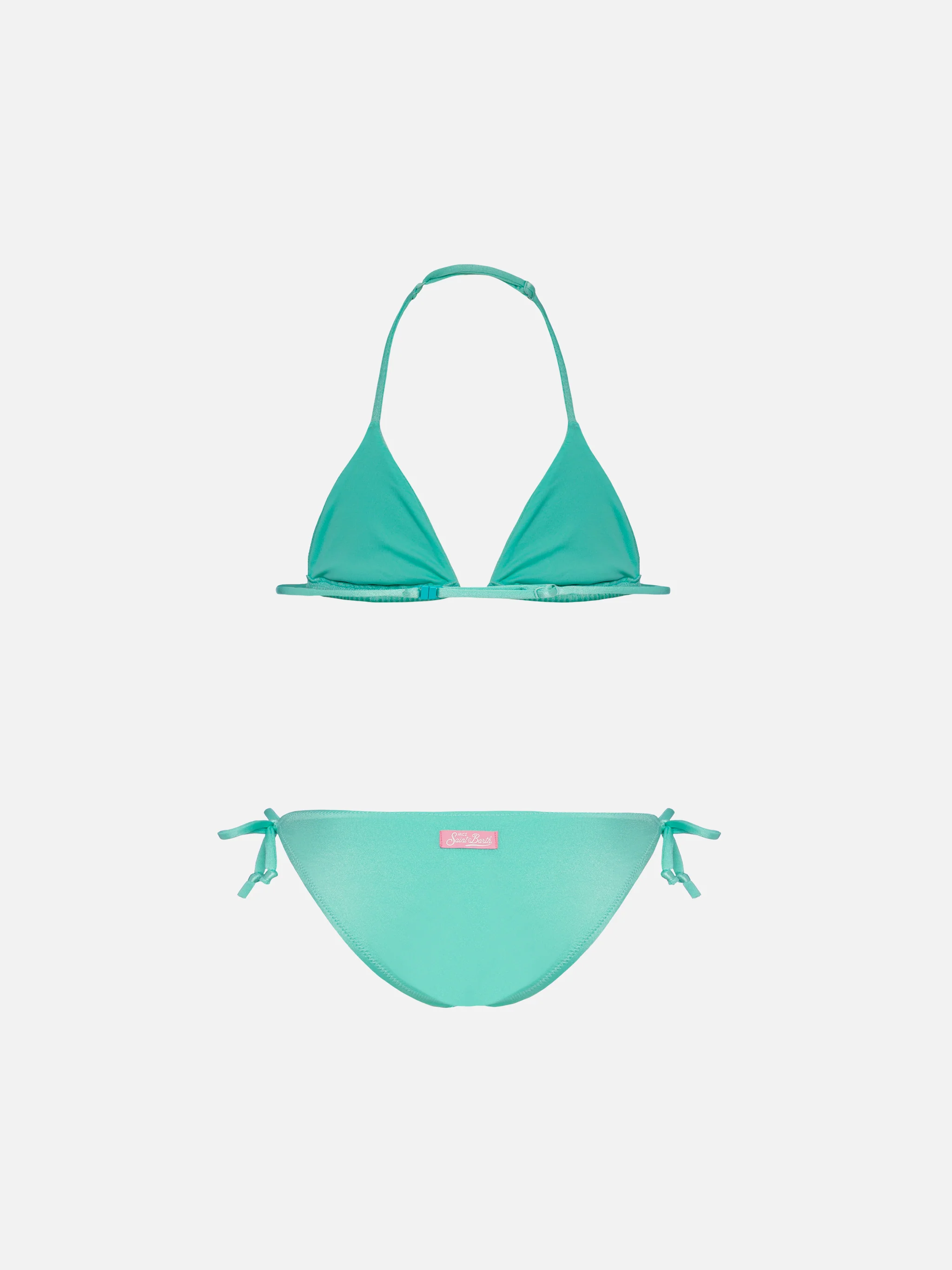 Holly water green classic triangle bikini with rhinestones - Image 2