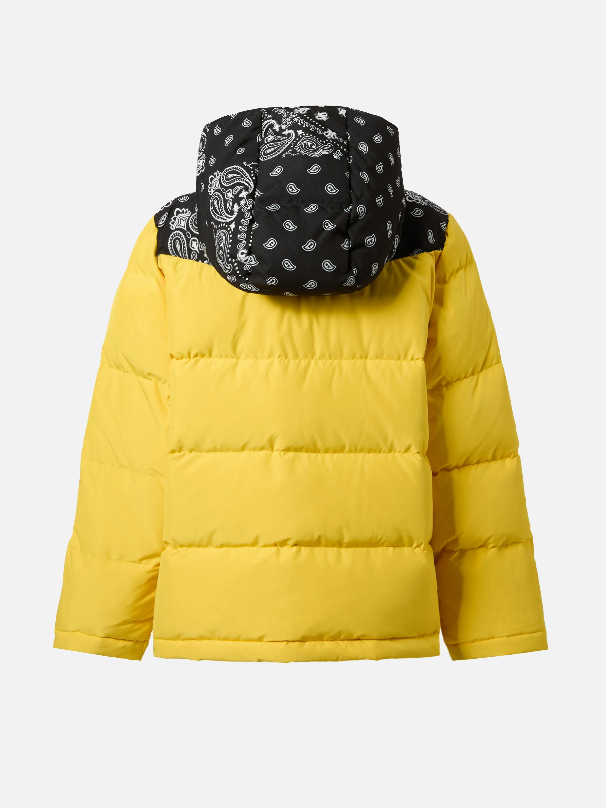 Hooded down padded jacket Baxter Jr with bandana print - Image 3