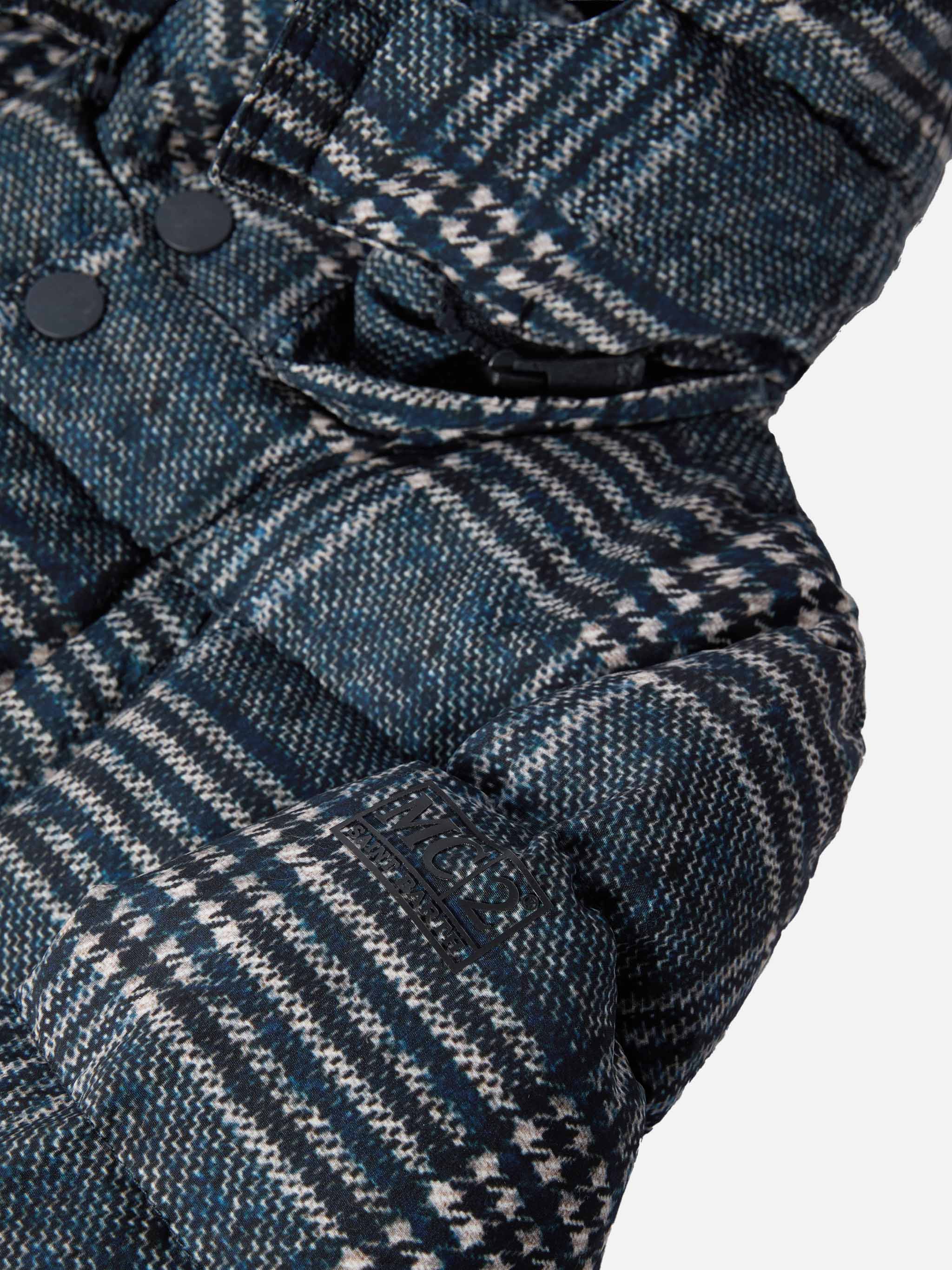 Hooded down padded jacket Young with Prince of Wales print - Image 2