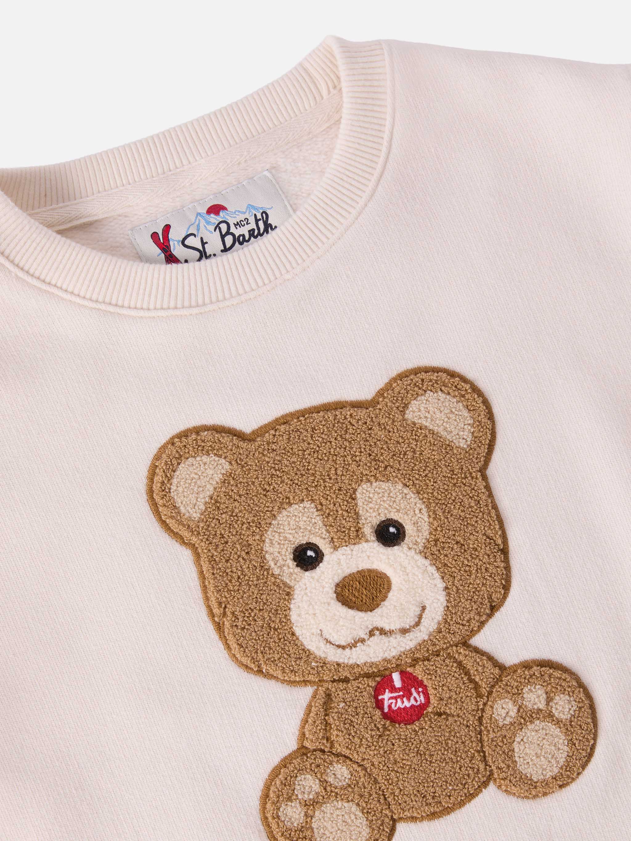 Hutton crewneck sweatshirt with Trudi bear terry patch | TRUDI SPECIAL EDITION - Image 2