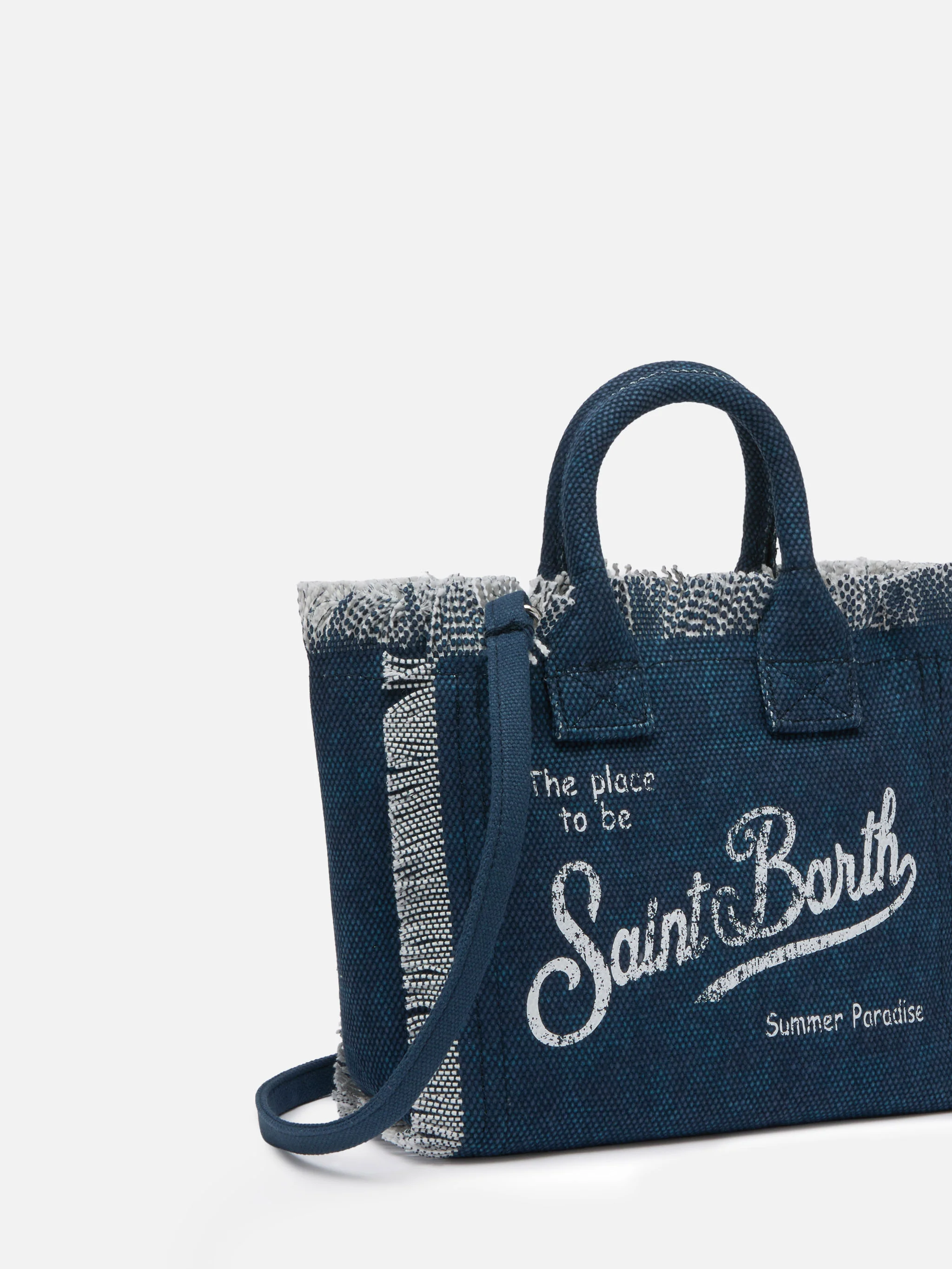 Indigo cotton canvas Mini Vanity bag - Image 2