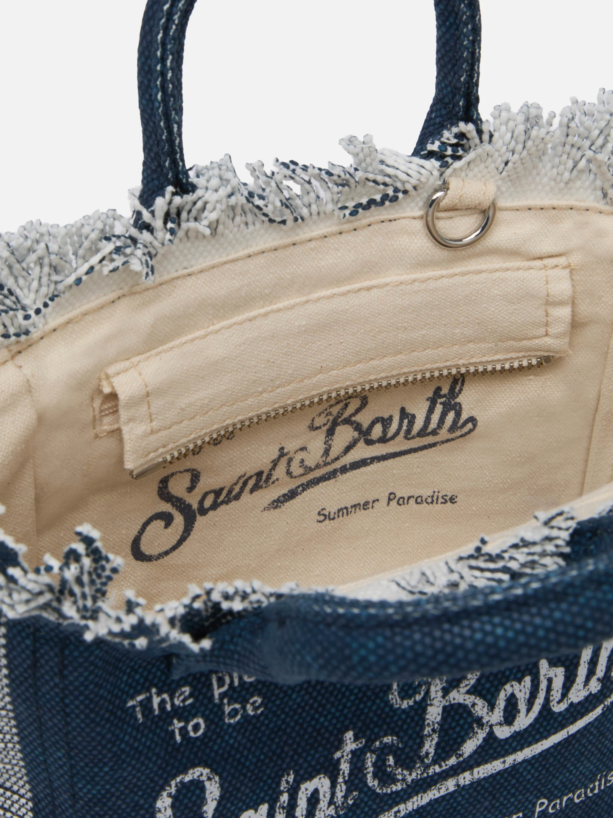 Indigo cotton canvas Mini Vanity bag - Image 3