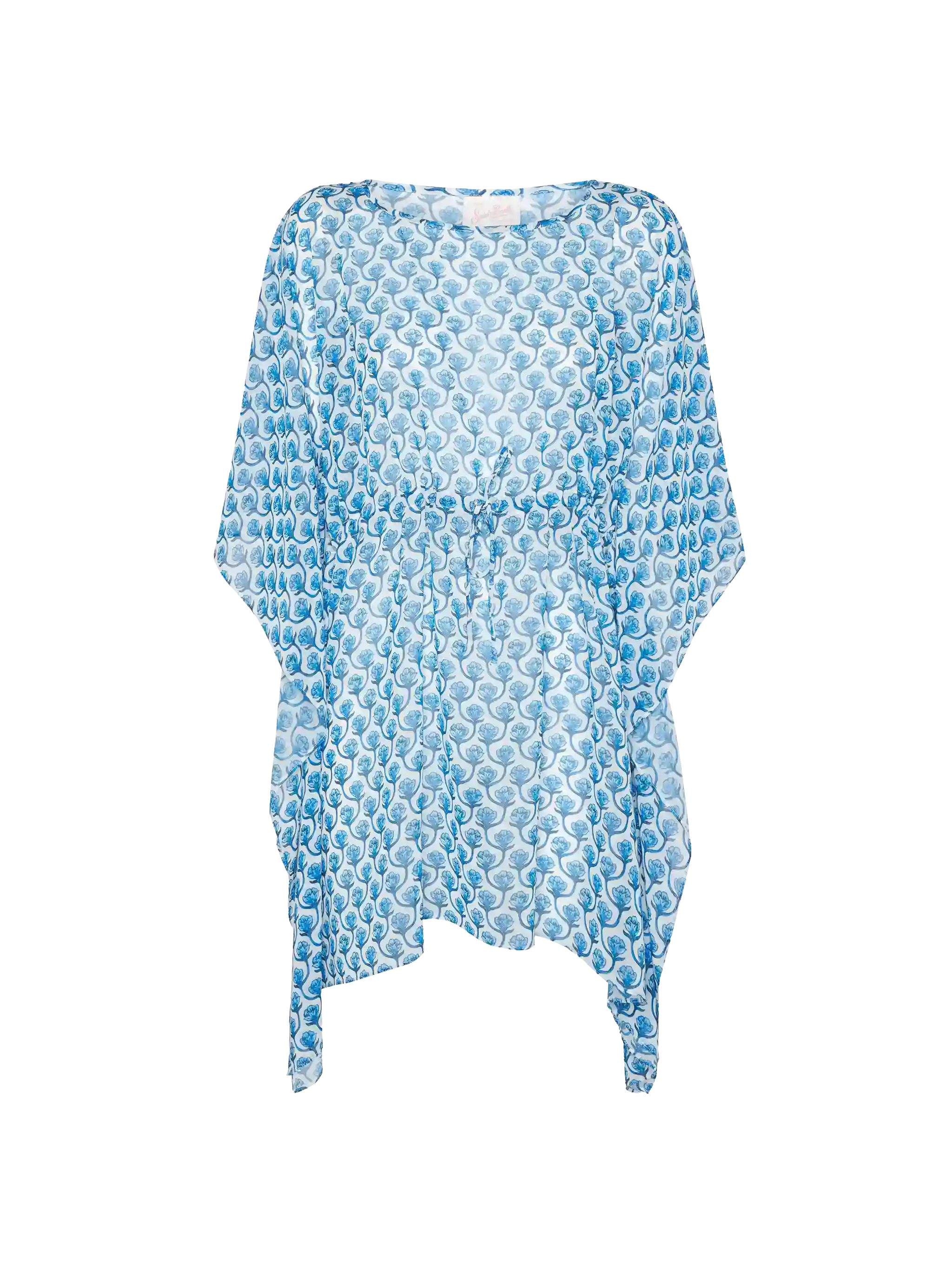 Iria cotton silk kaftan with floral print - Image 2
