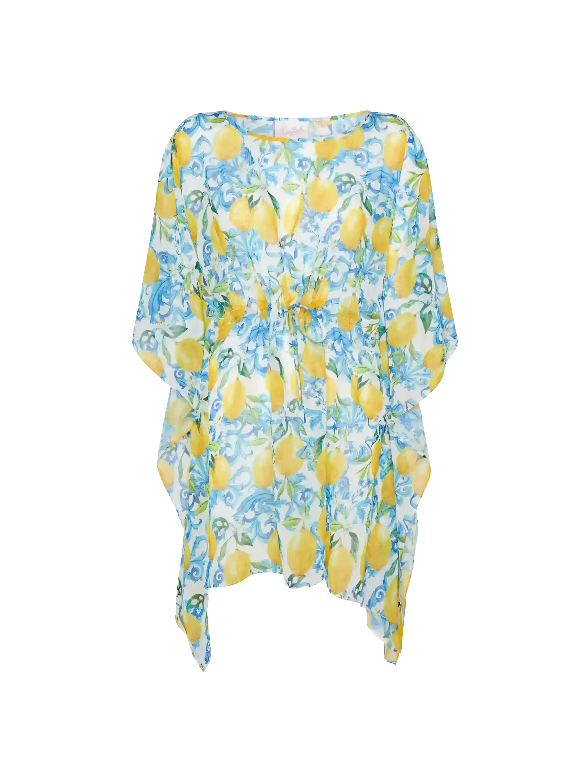 Iria cotton silk kaftan with majolica print - Image 2