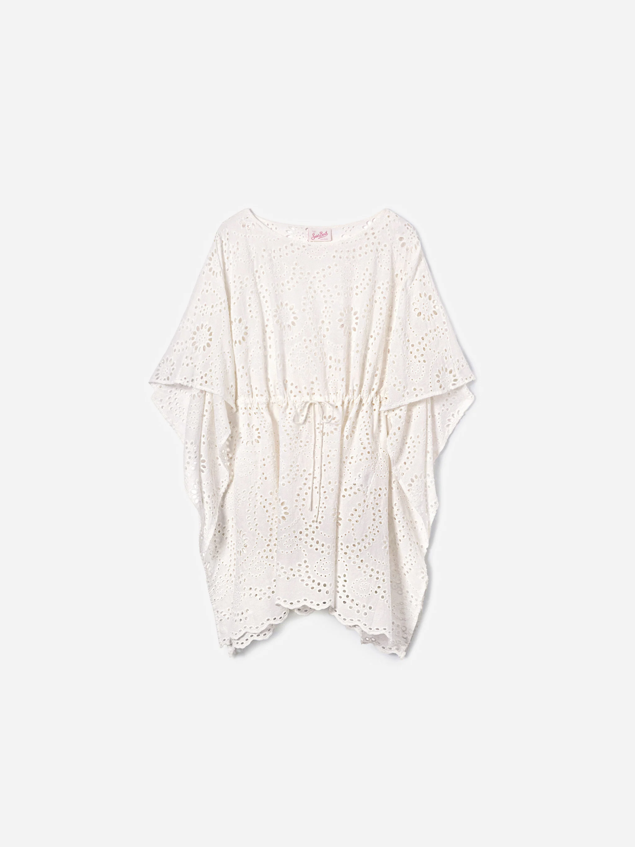 Iria short kaftan in white sangallo textile - Image 4