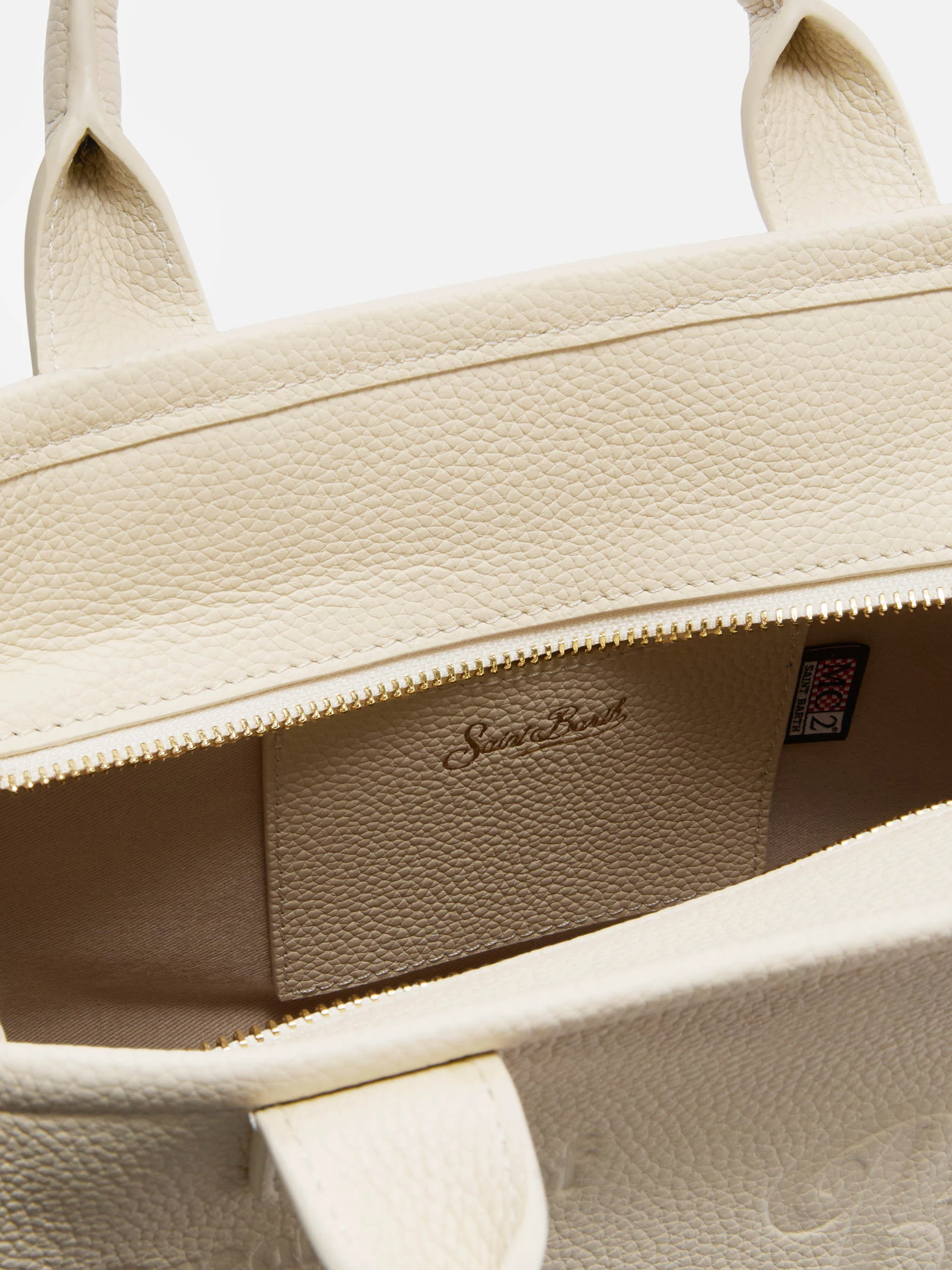 Ivory pebbled leather Vanity medium bag - Image 4