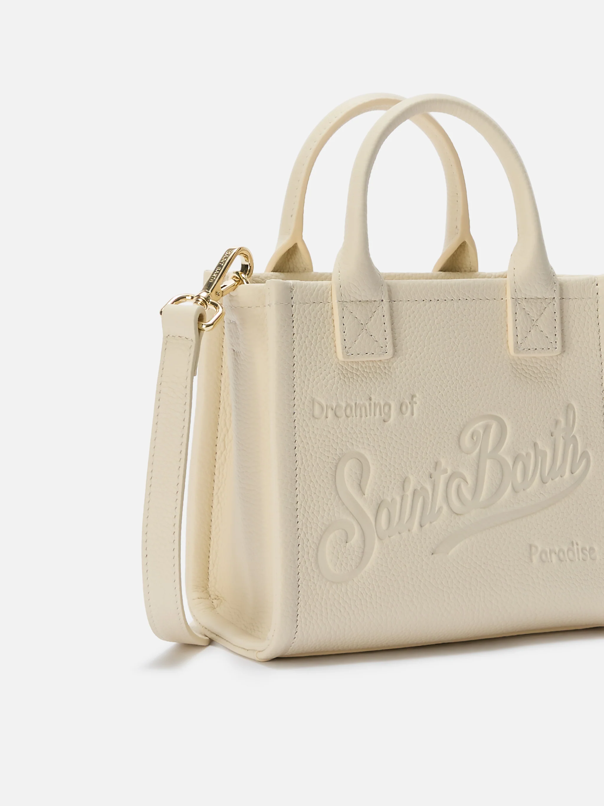 Ivory pebbled leather Vanity mini bag - Image 2