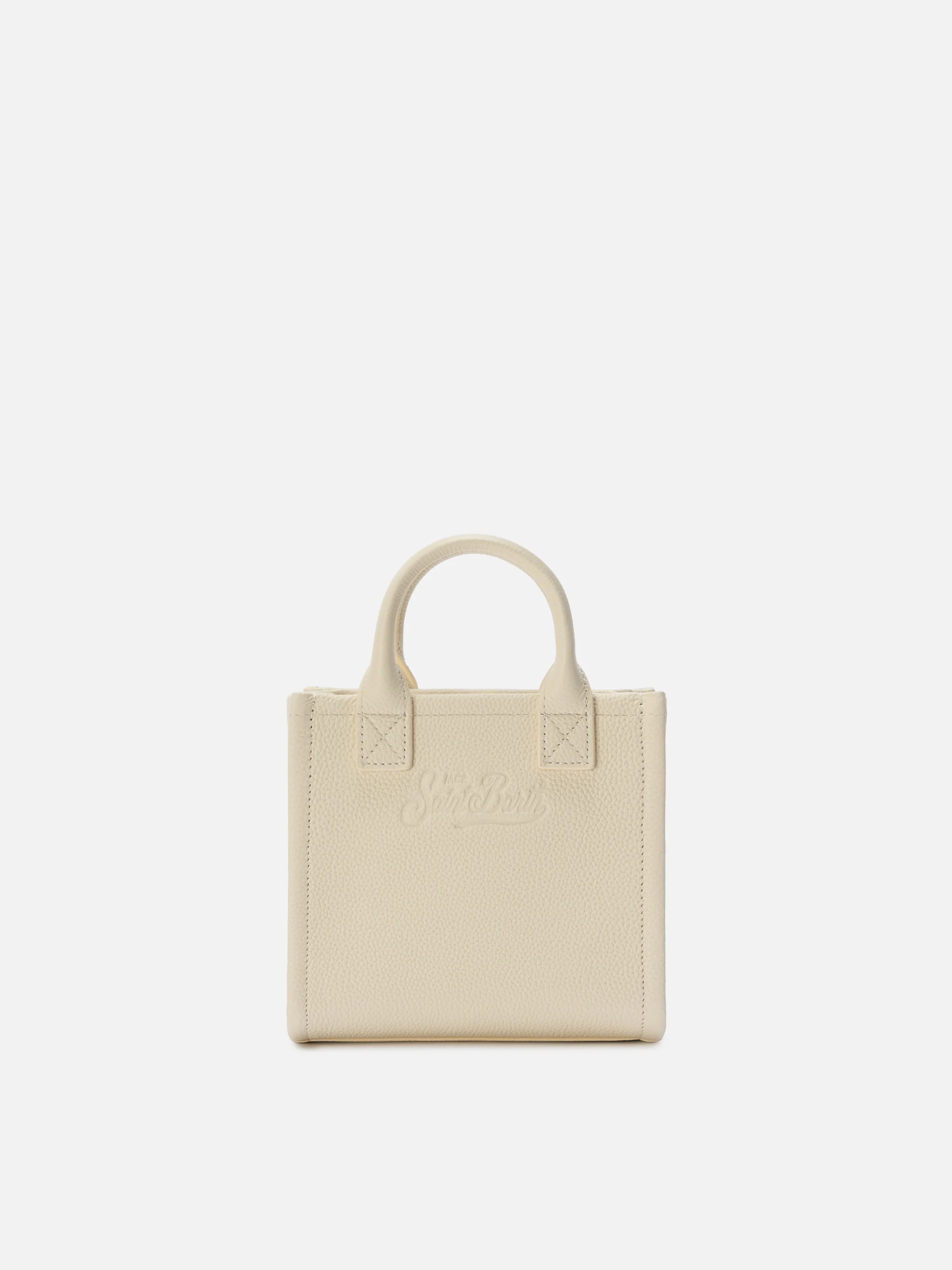Ivory pebbled leather Vanity mini bag - Image 3