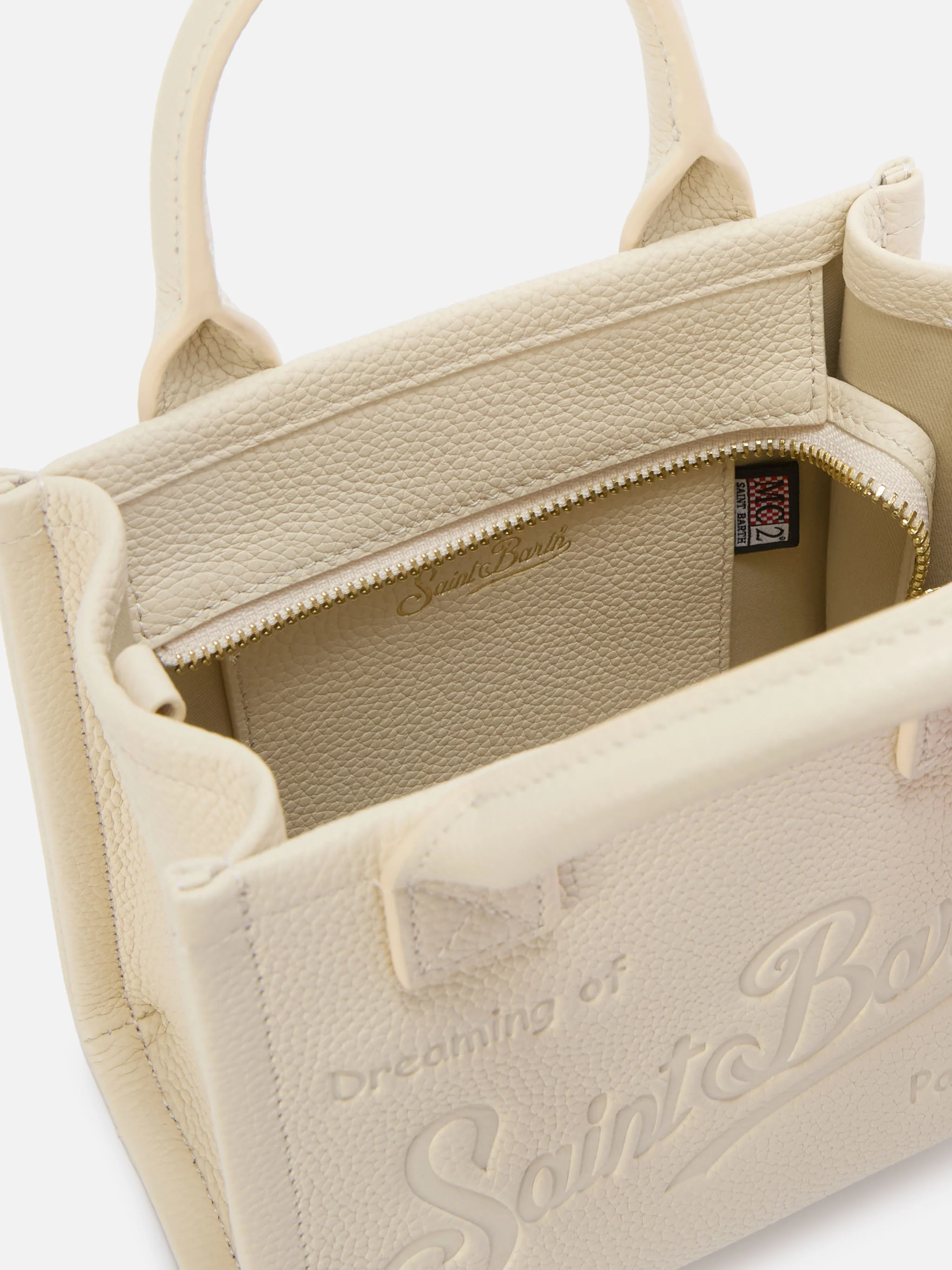 Ivory pebbled leather Vanity mini bag - Image 4