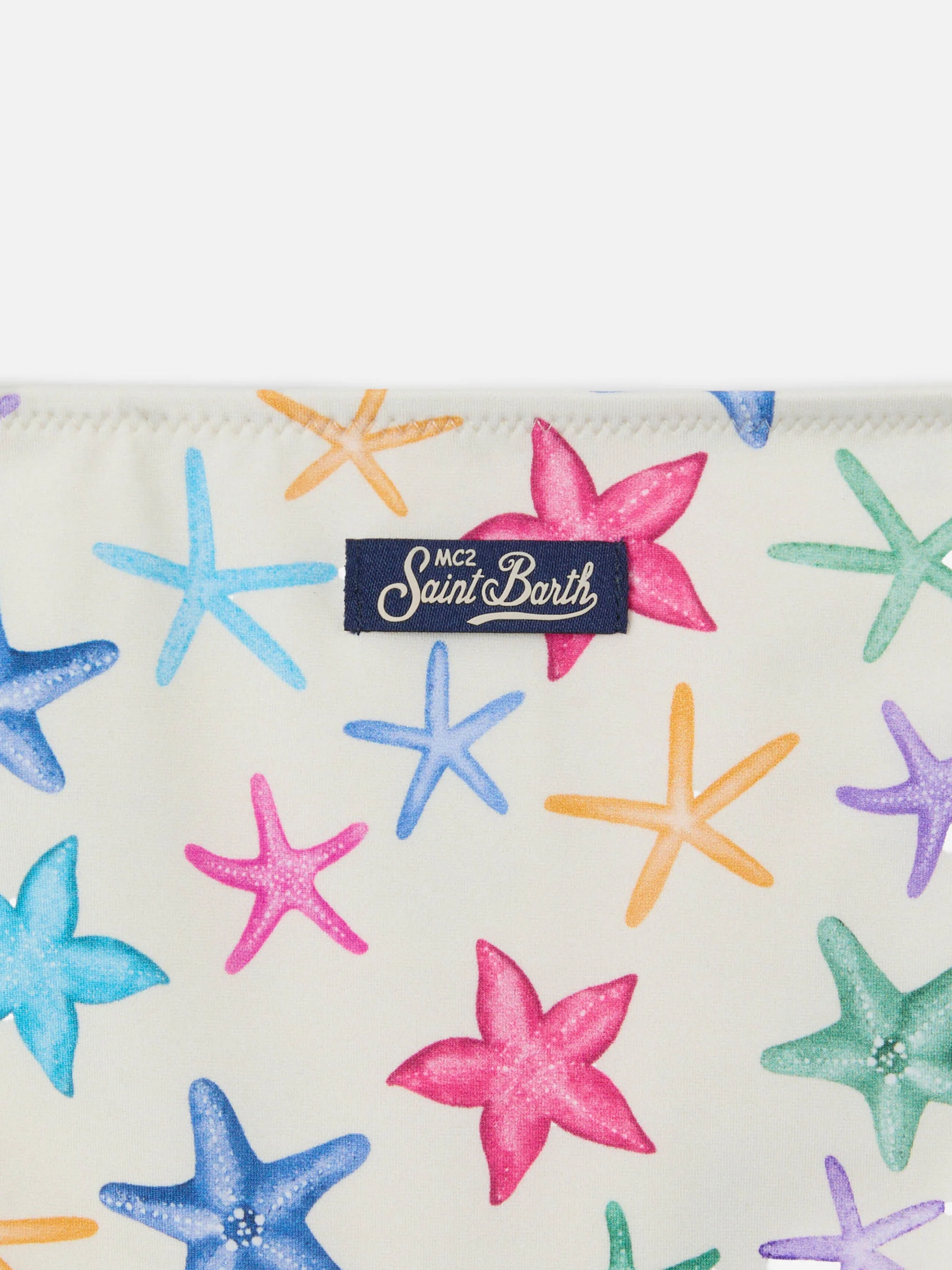 Jaiden cream bikini with multicolor starfish print - Image 3