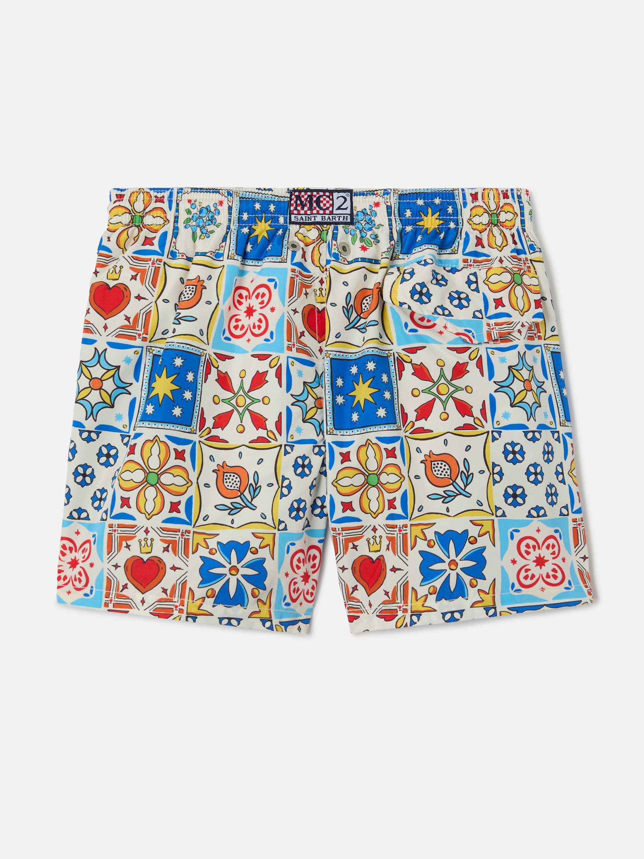 Jean Lighting 70 swim shorts with Maiolica all-over print - Image 2