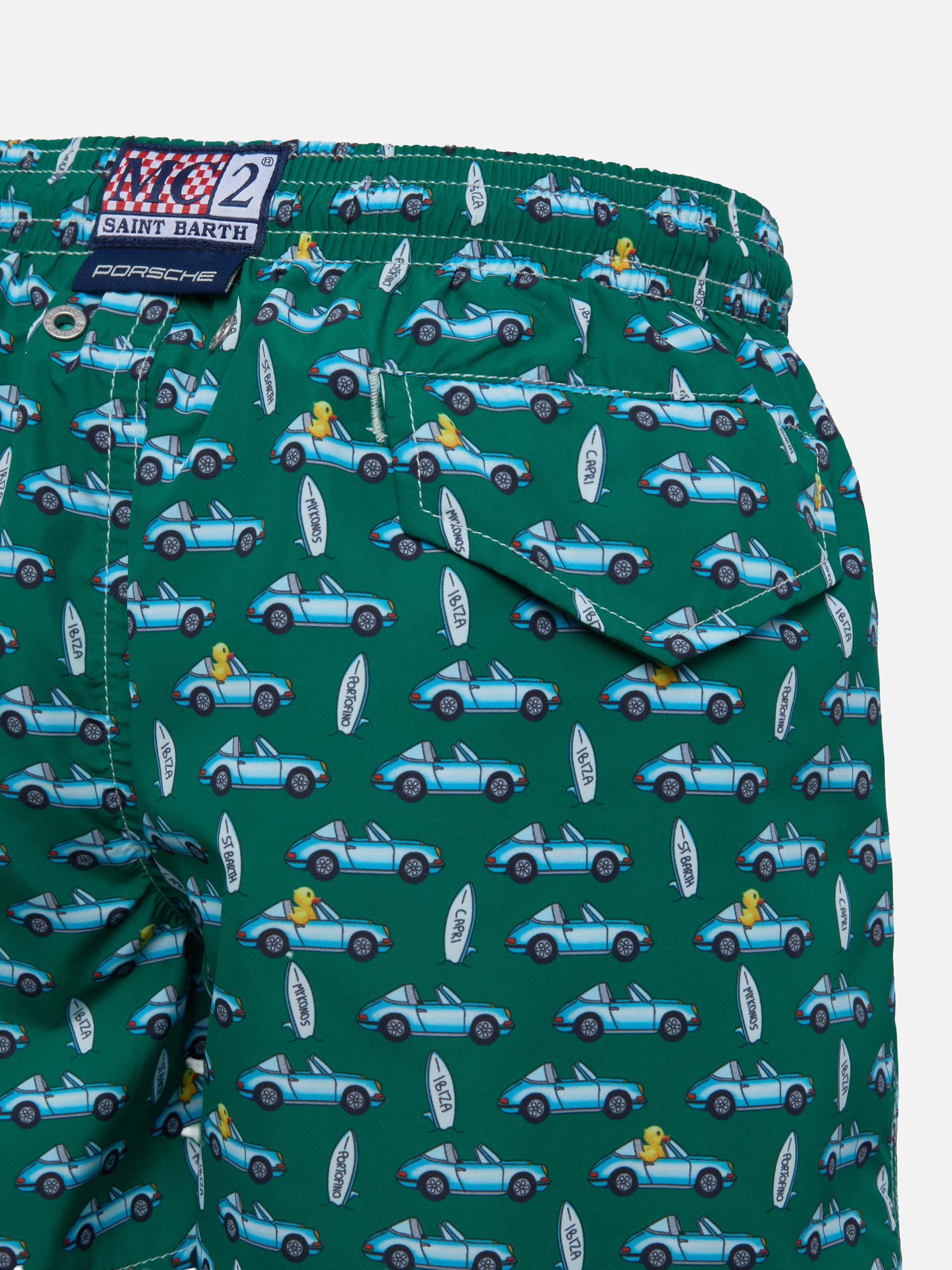 Jean Lighting lightweight fabric swim shorts with Porsche print | PORSCHE SPECIAL EDITION - Image 3