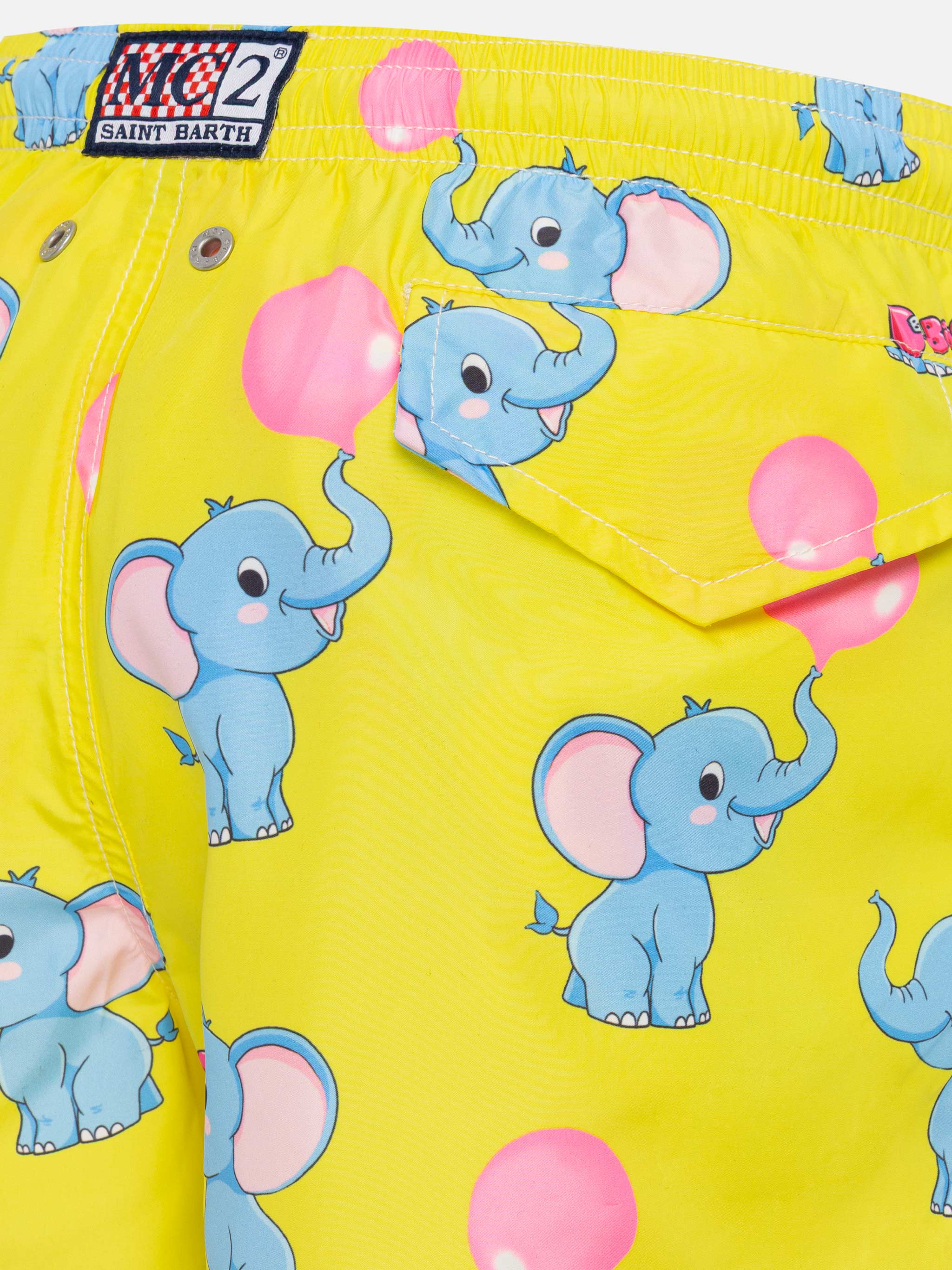 Jean Lighting lightweight fabric swim shorts with Big Babol elephant print | BIG BABOL SPECIAL EDITION - Image 3