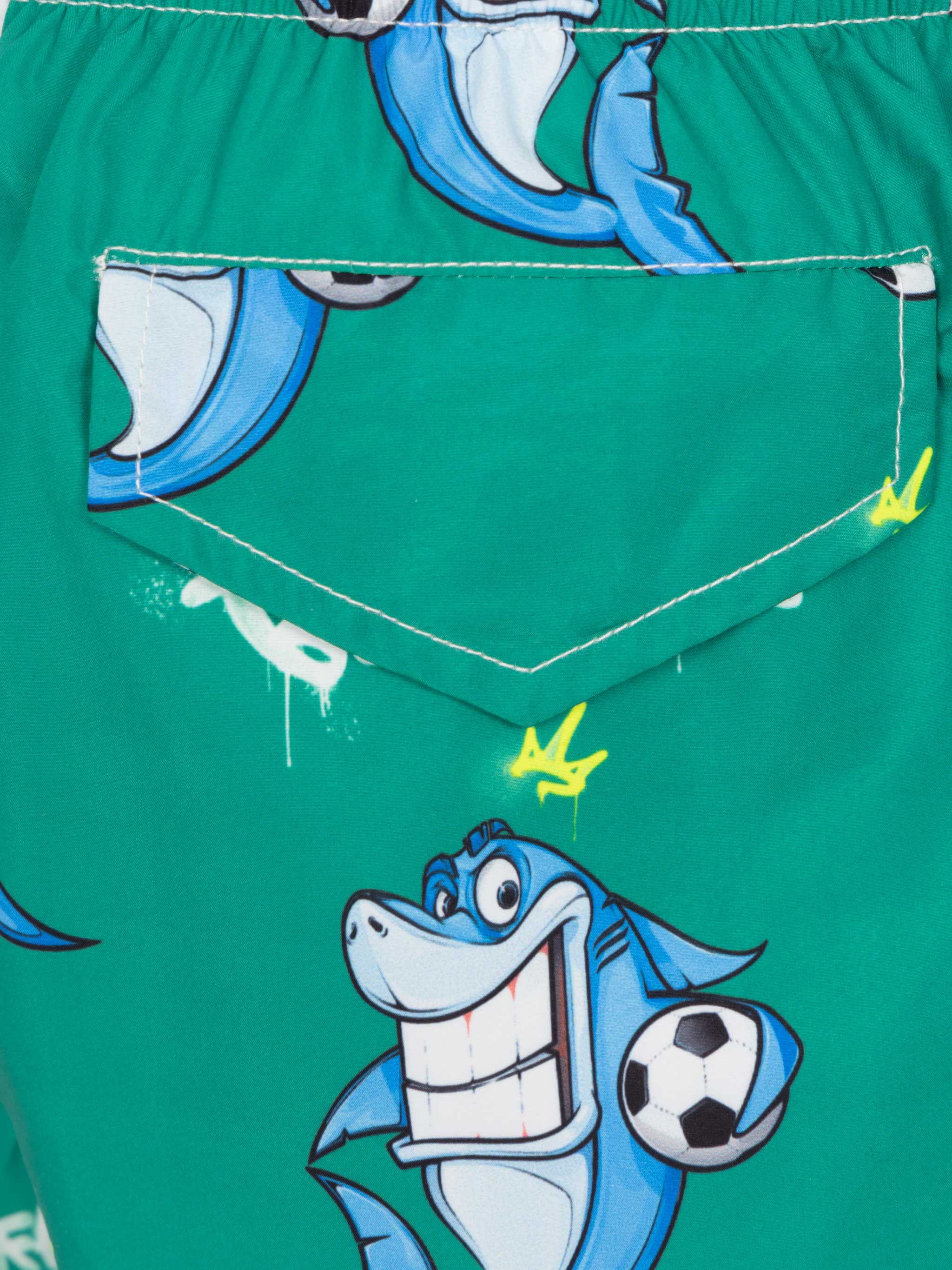 Jean Lighting lightweight fabric swim shorts with Cryptopuppets shark print | CRYPTOPUPPETS SPECIAL EDITION - Image 3