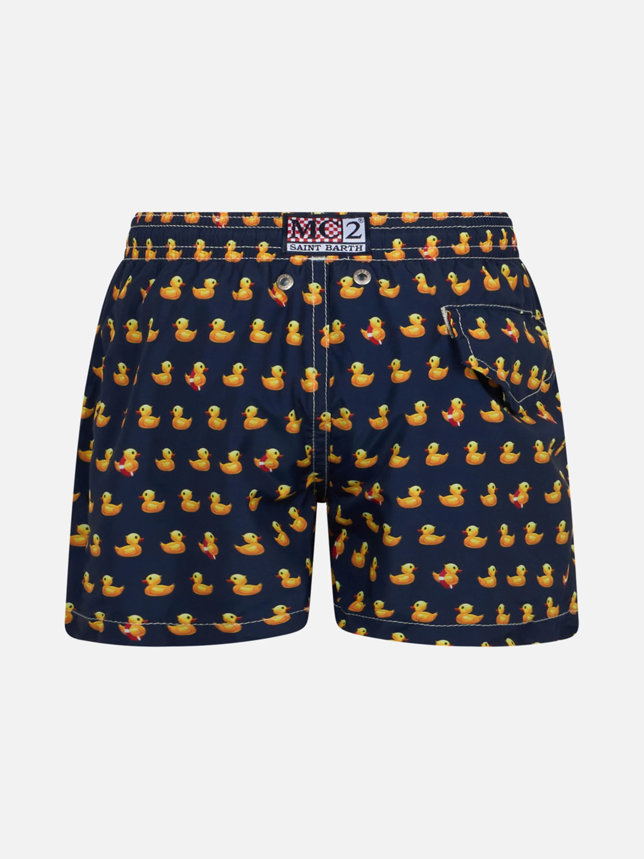 Jean Lighting lightweight fabric swim shorts with ducky print - Image 2