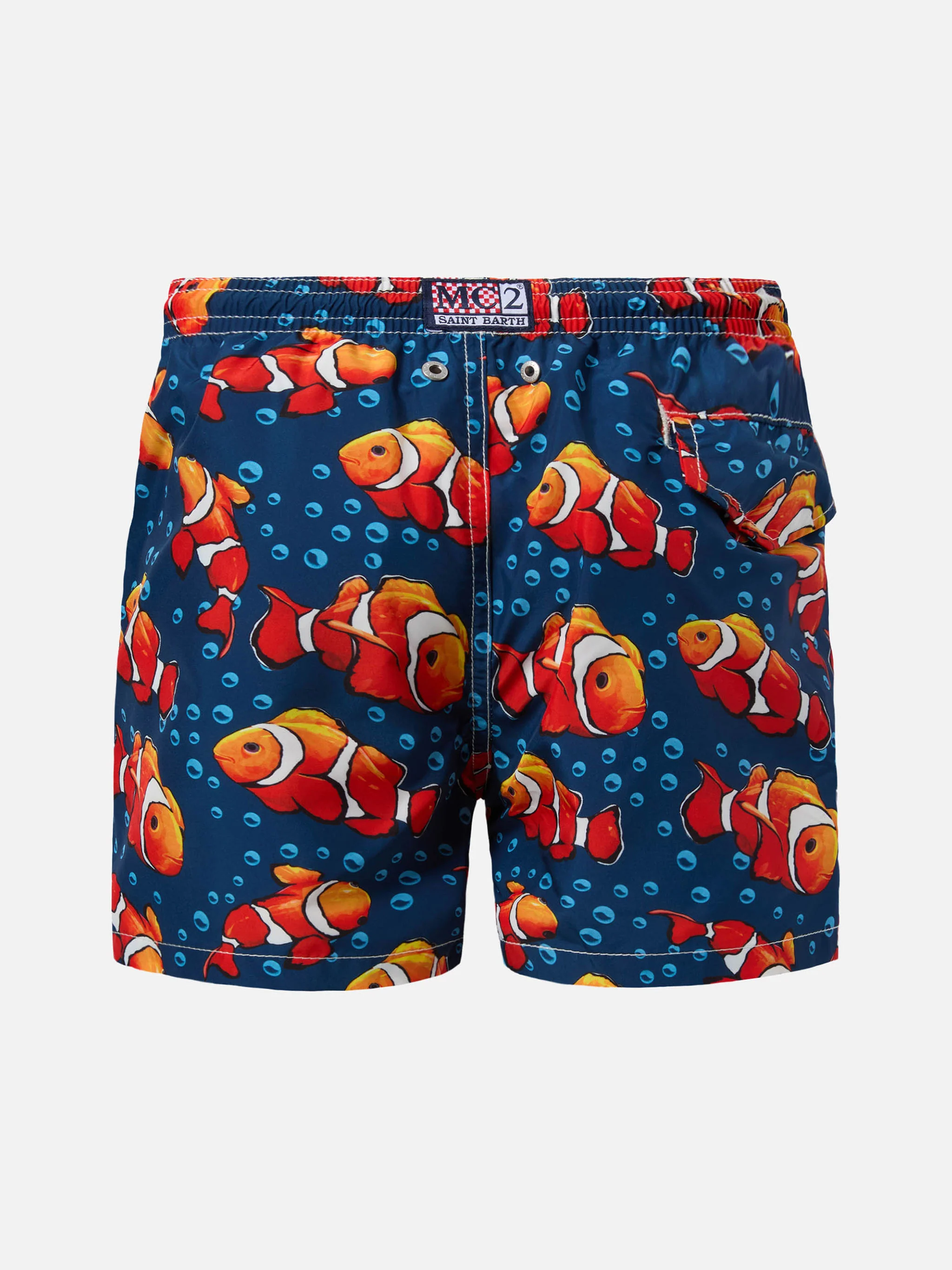Jean Lighting lightweight fabric swim shorts with fish print - Image 2