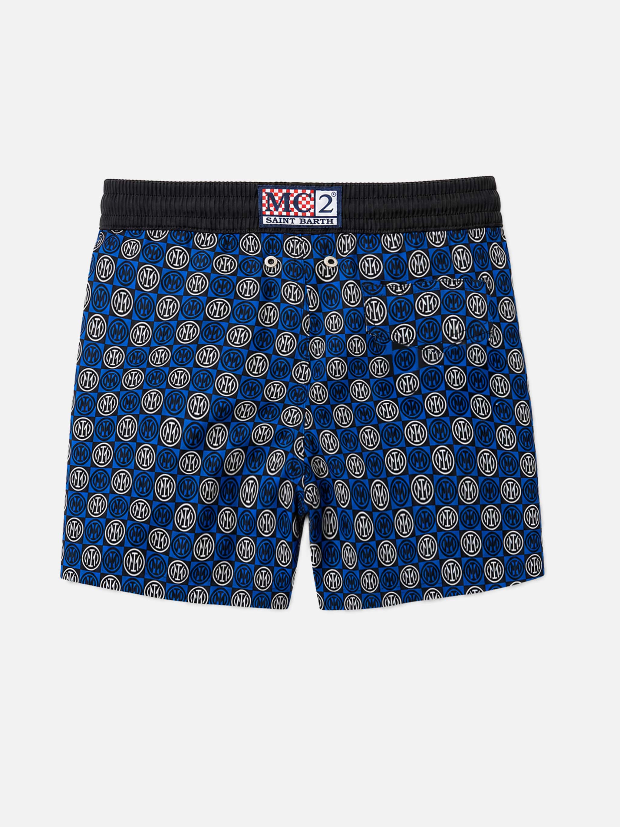 Jean Lighting lightweight fabric swim shorts with Inter logo print|INTER FC SPECIAL EDITION - Image 2