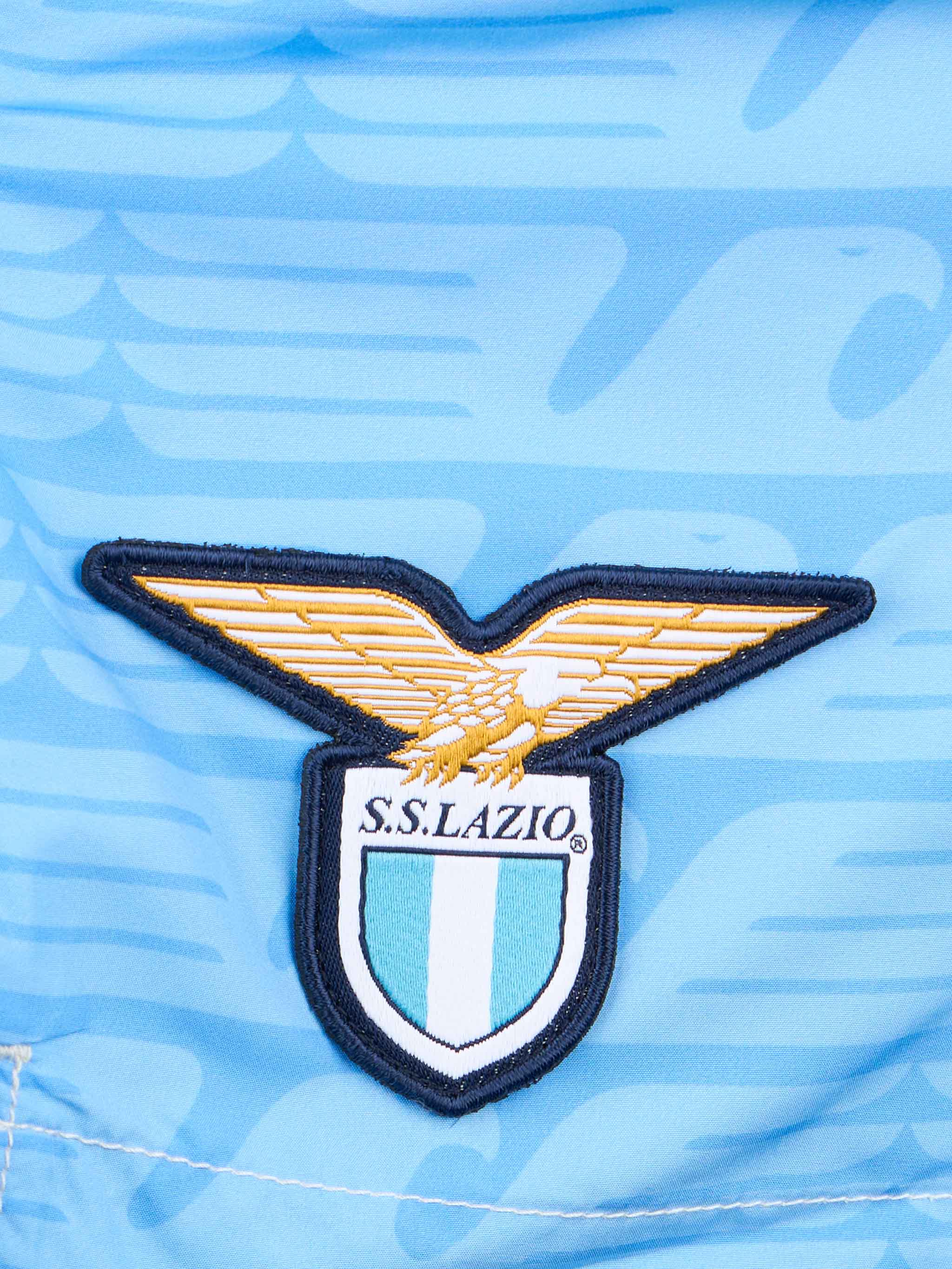 Jean Lighting lightweight fabric swim shorts with Lazio logo print and Di Padre in Figlio embroidery|SS LAZIO SPECIAL EDITION - Image 3