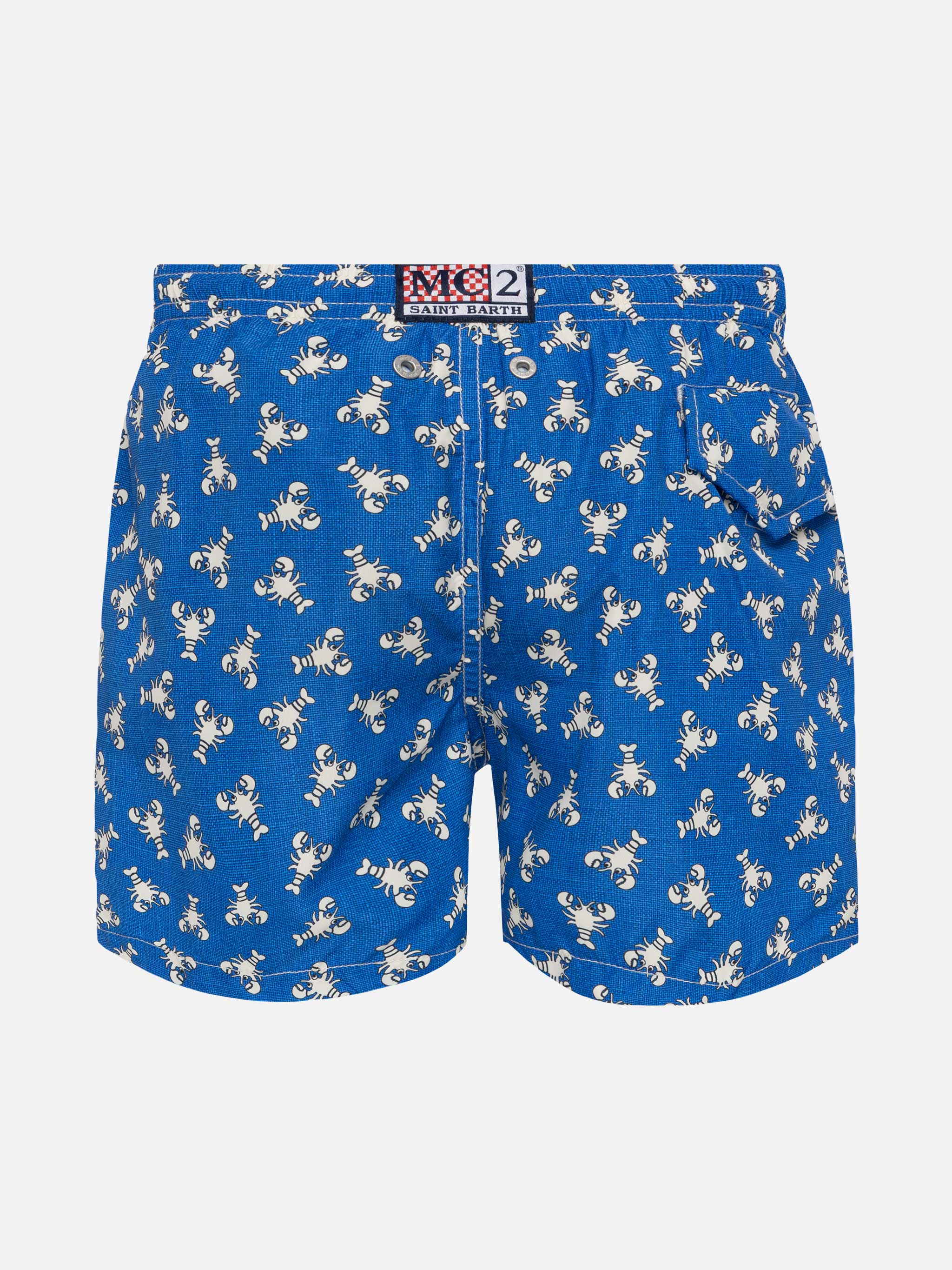 Jean Lighting lightweight fabric swim shorts with lobster print - Image 2