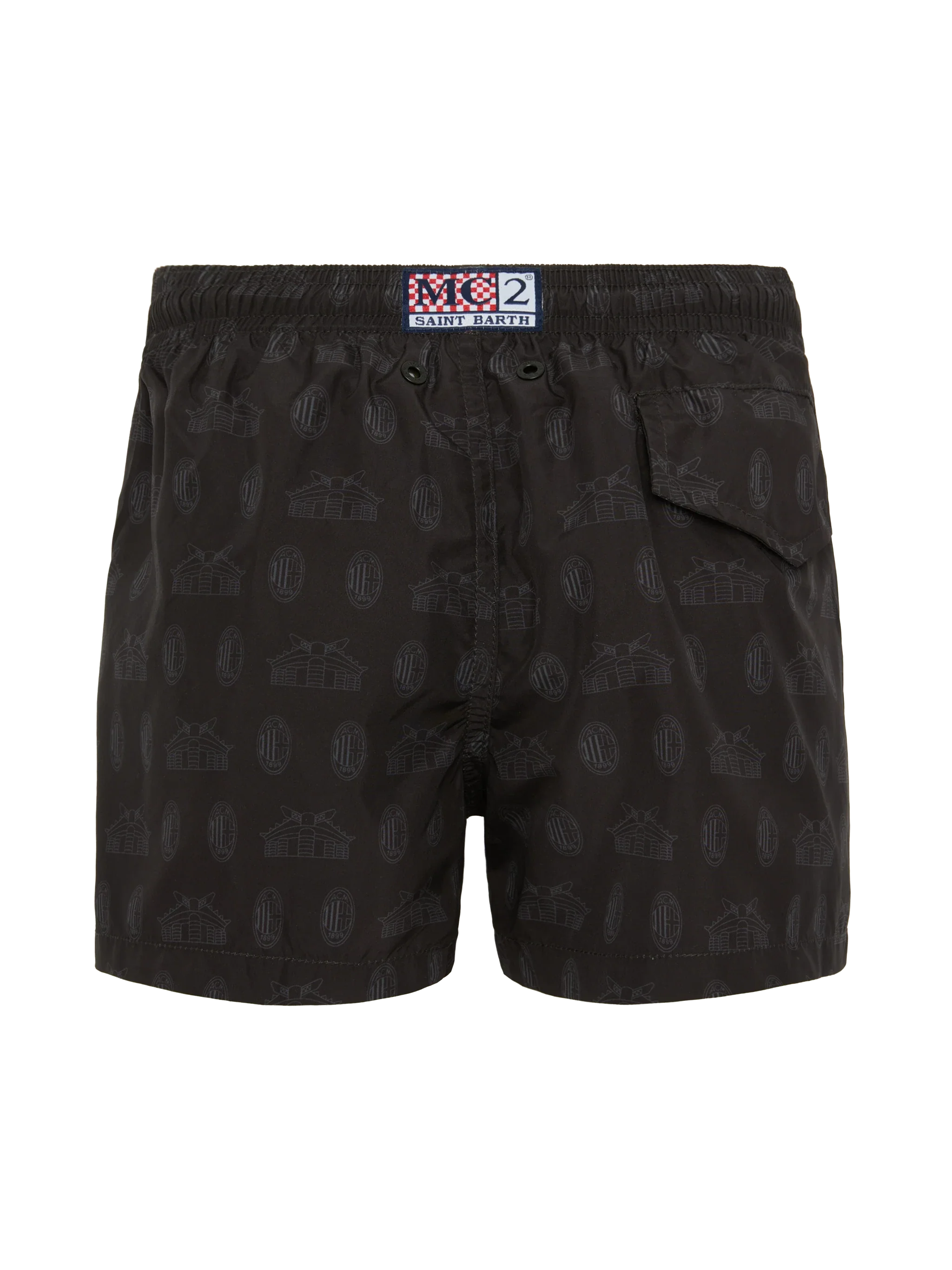 Jean Lighting lightweight fabric swim shorts with Milan logo print | AC MILAN SPECIAL EDITION - Image 2
