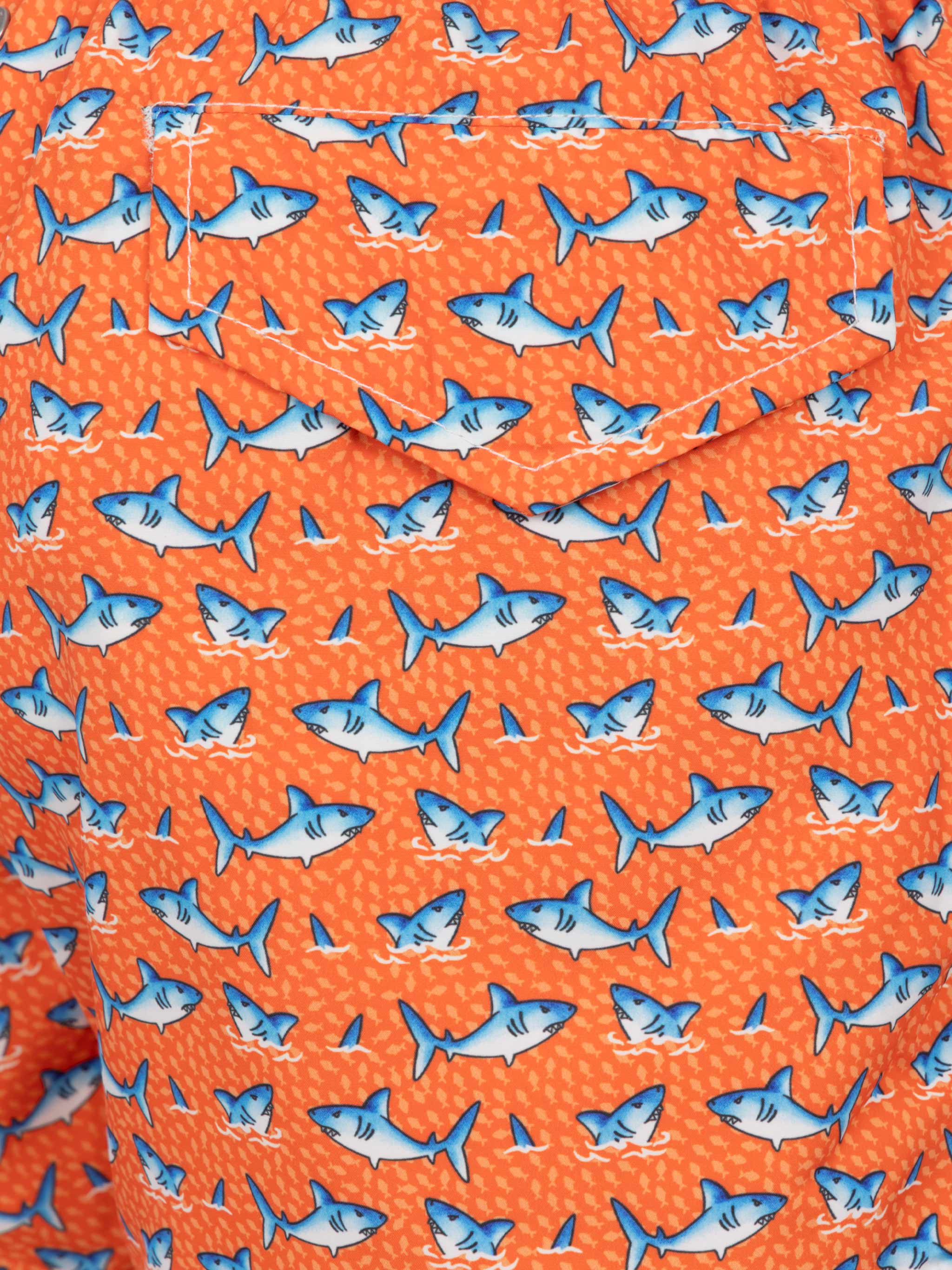 Jean Lighting lightweight fabric swim shorts with shark print - Image 3