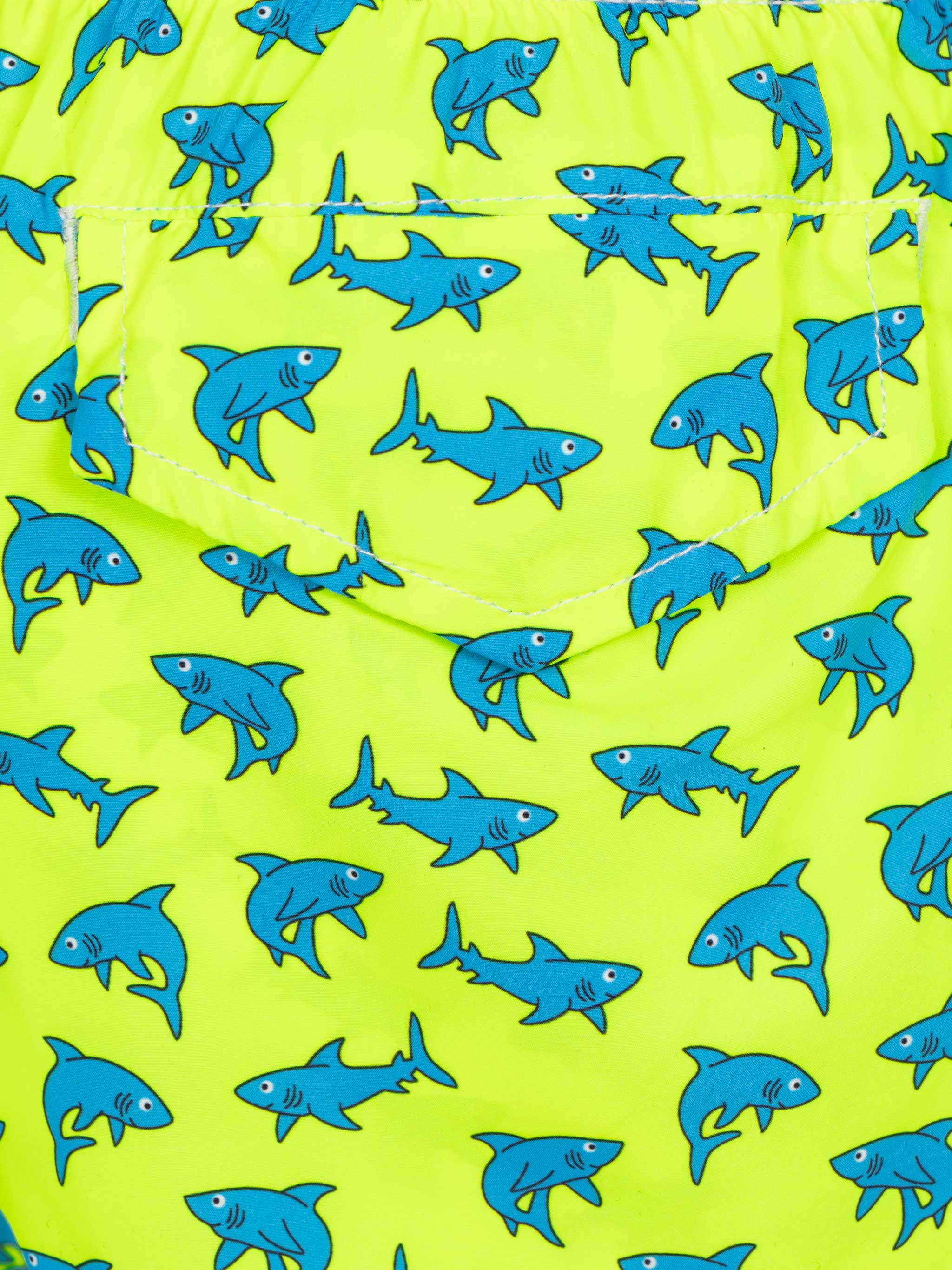 Jean Lighting lightweight fabric swim shorts with shark print - Image 3