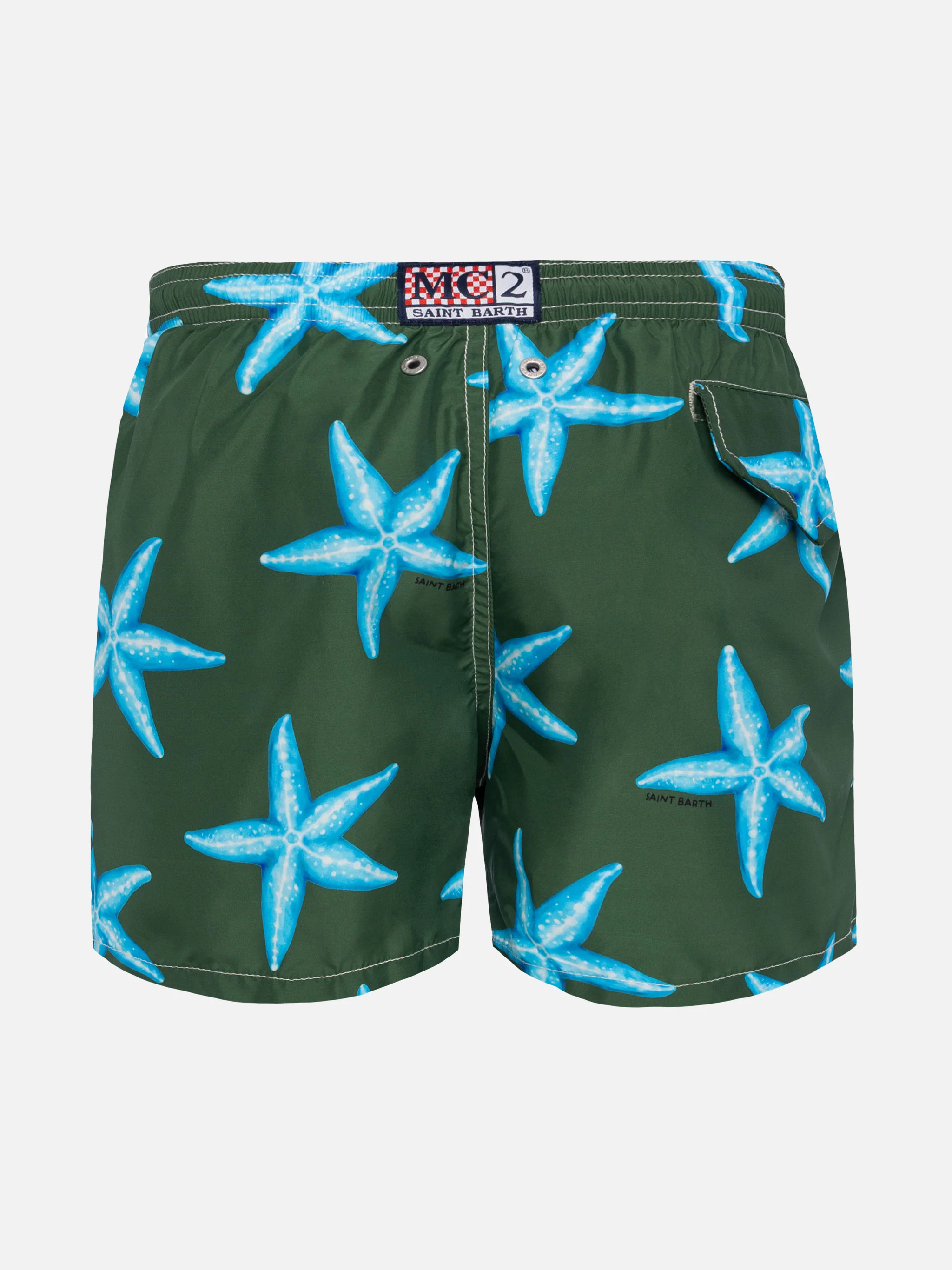 Jean Lighting lightweight fabric swim shorts with starfish print - Image 2
