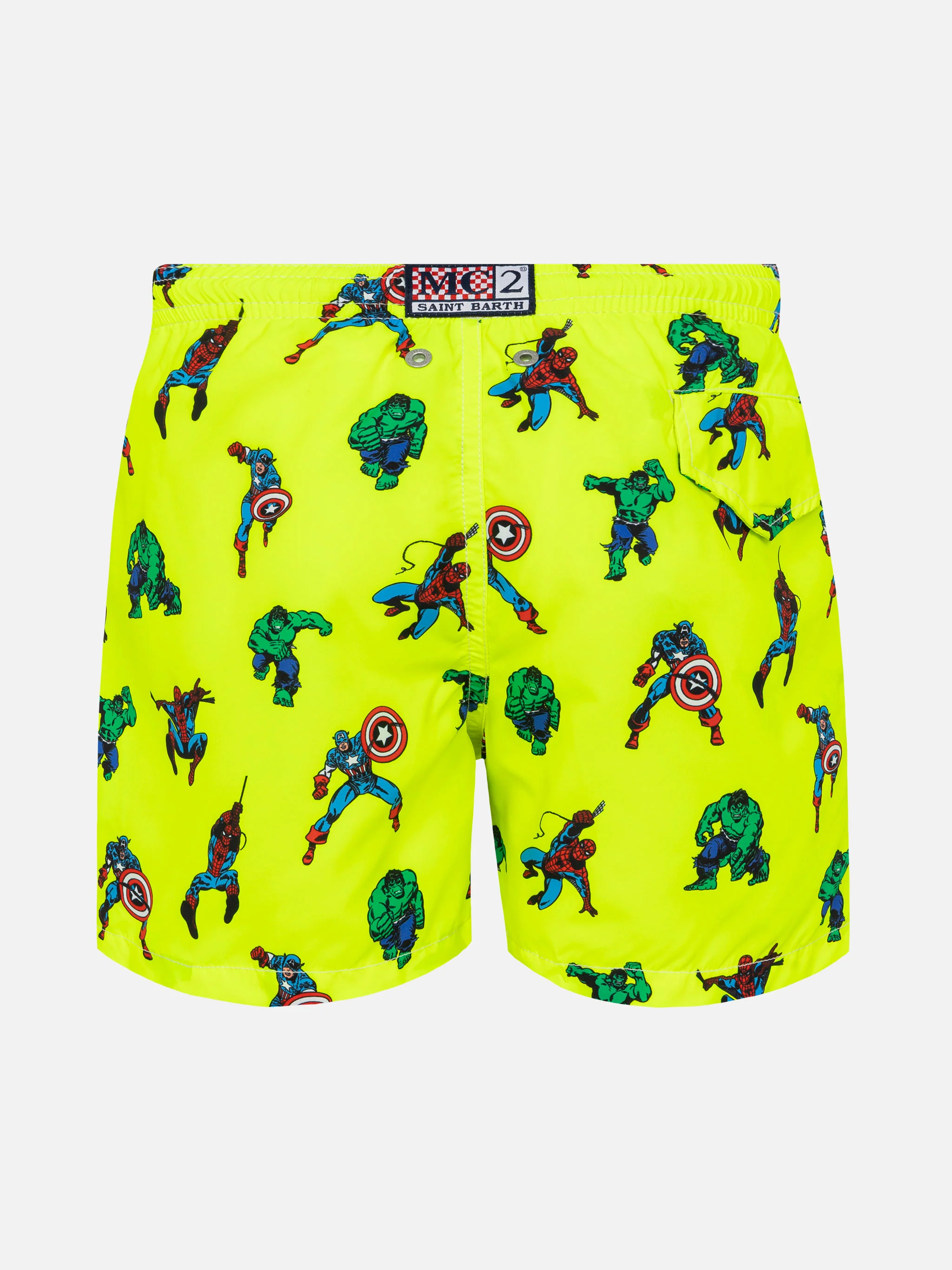 Jean Lighting lightweight fabric swim shorts with Super Heroes print | MARVEL SPECIAL EDITION - Image 2