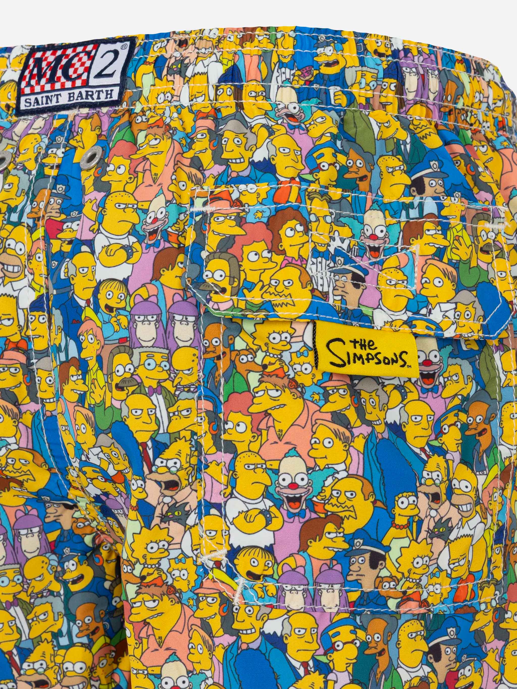 Jean Lighting lightweight fabric swim shorts with The Simpson team print | THE SIMPSON SPECIAL EDITION - Image 3