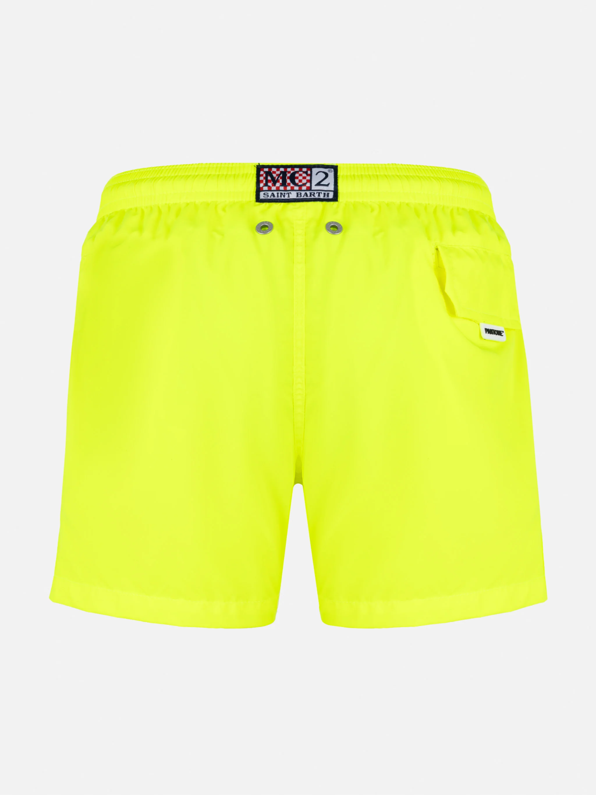 Jean Lighting Pantone lightweight fluo yellow swim shorts  | PANTONE® SPECIAL EDITION - Image 2