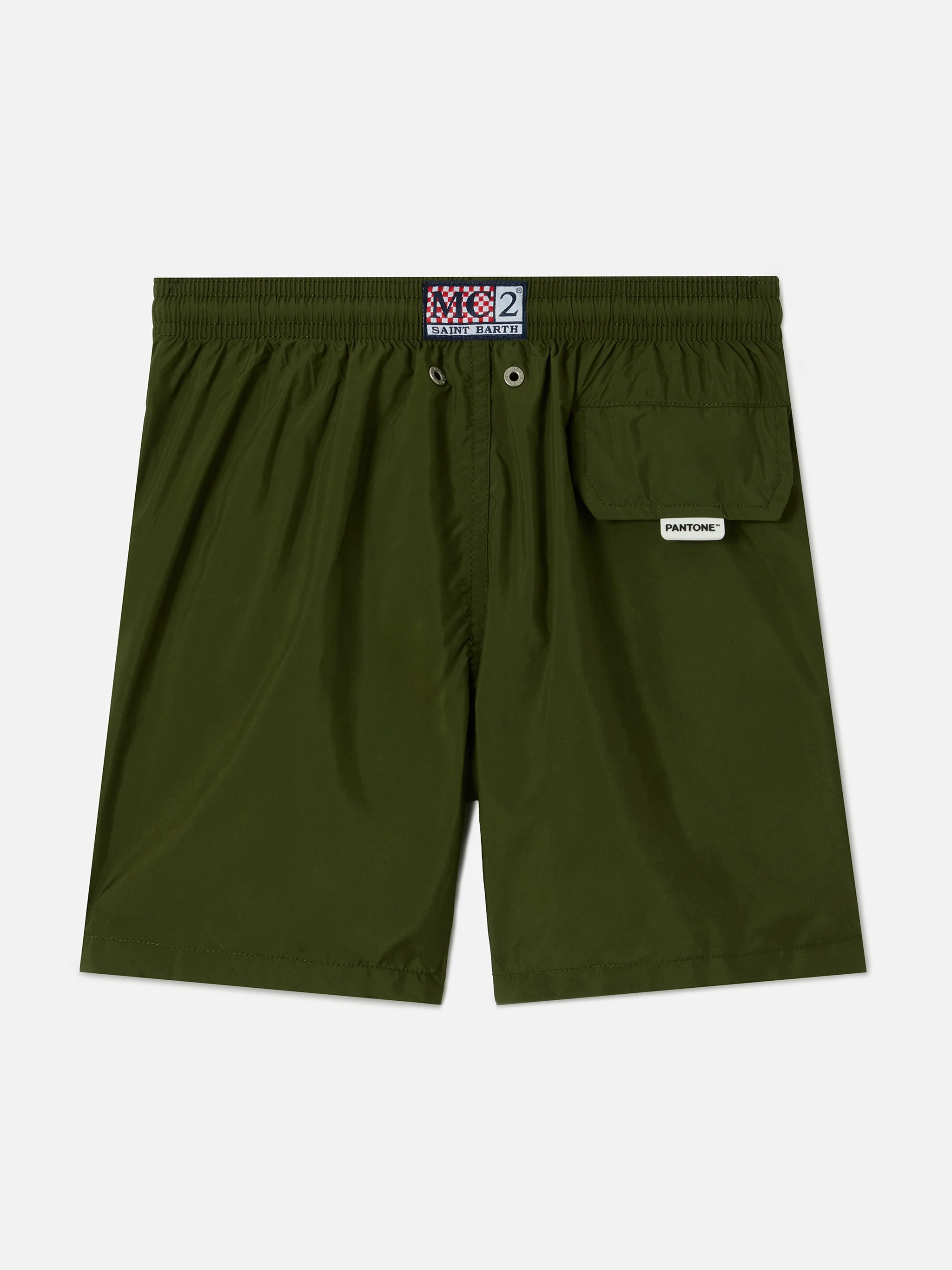 Jean Lighting Pantone swim shorts solid Military Green - Image 2