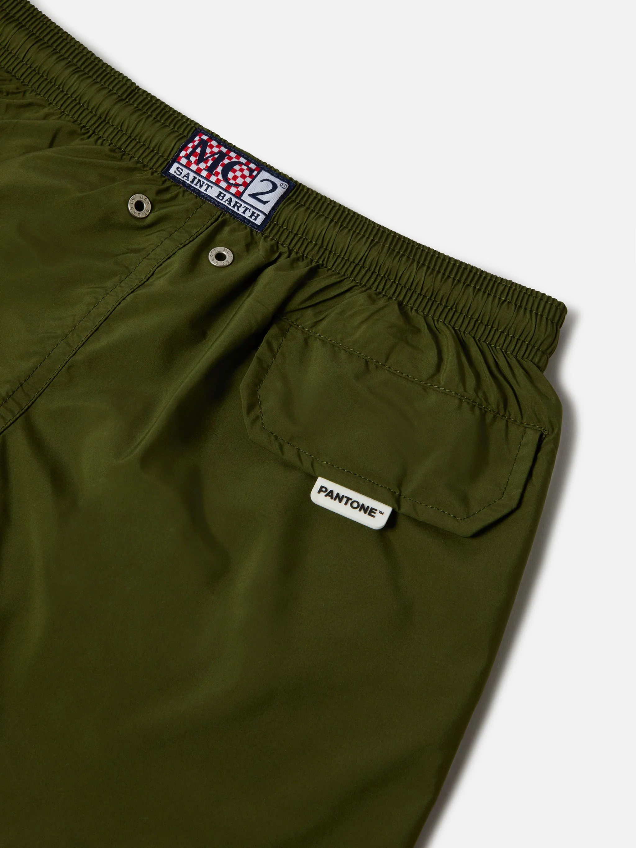 Jean Lighting Pantone swim shorts solid Military Green - Image 3