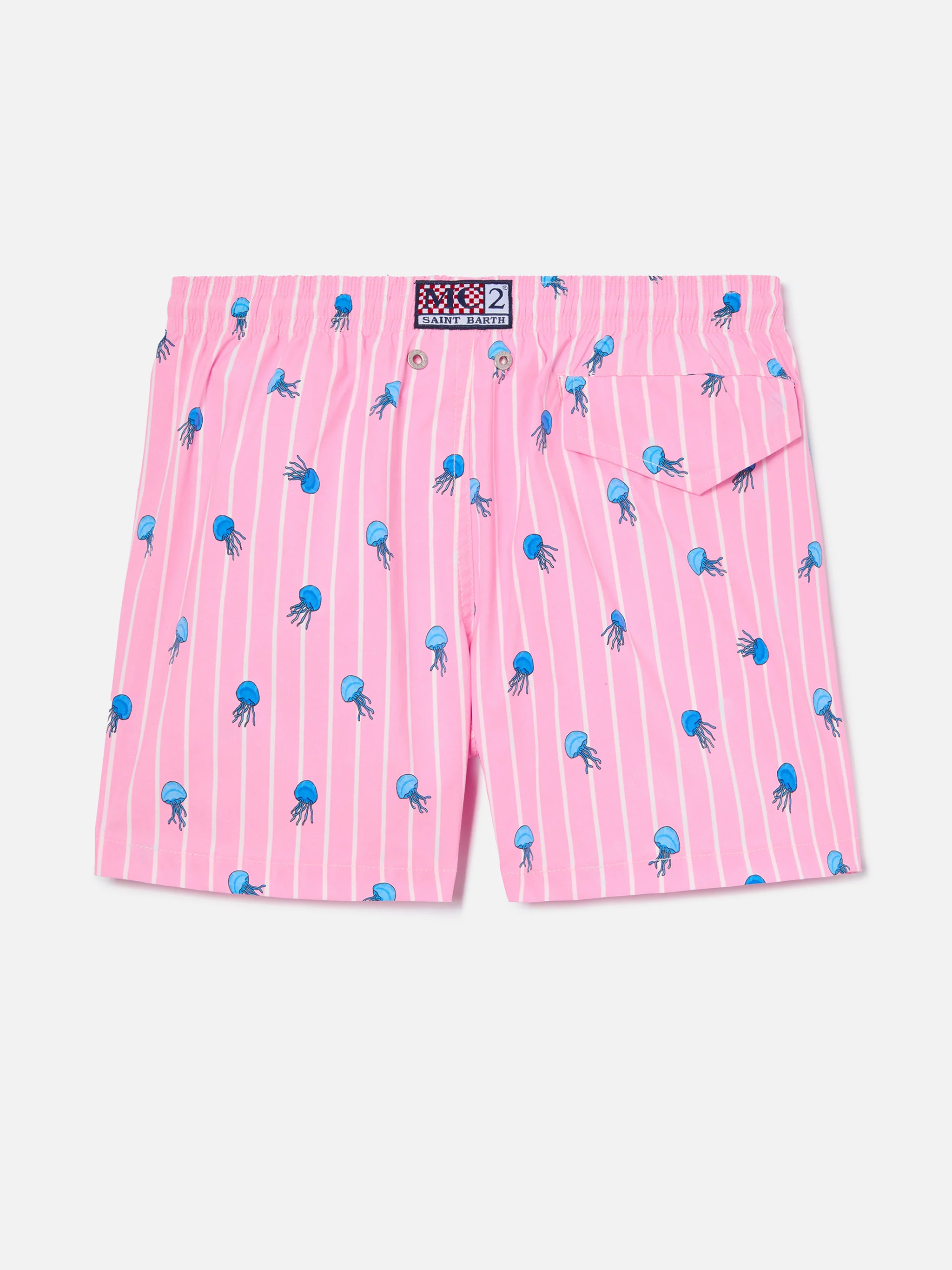Jean Lighting Stretch swim shorts striped with all-over jellyfish print - Image 2