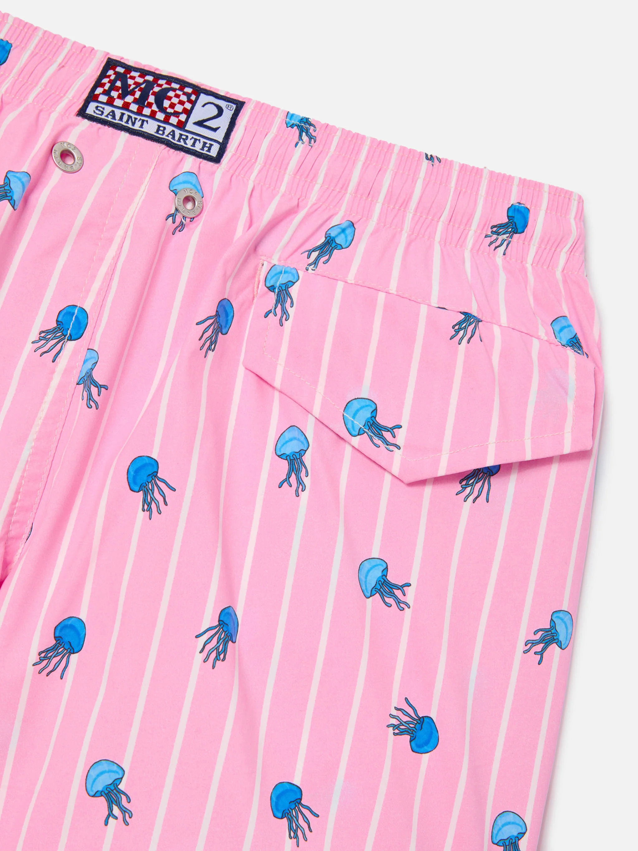 Jean Lighting Stretch swim shorts striped with all-over jellyfish print - Image 3