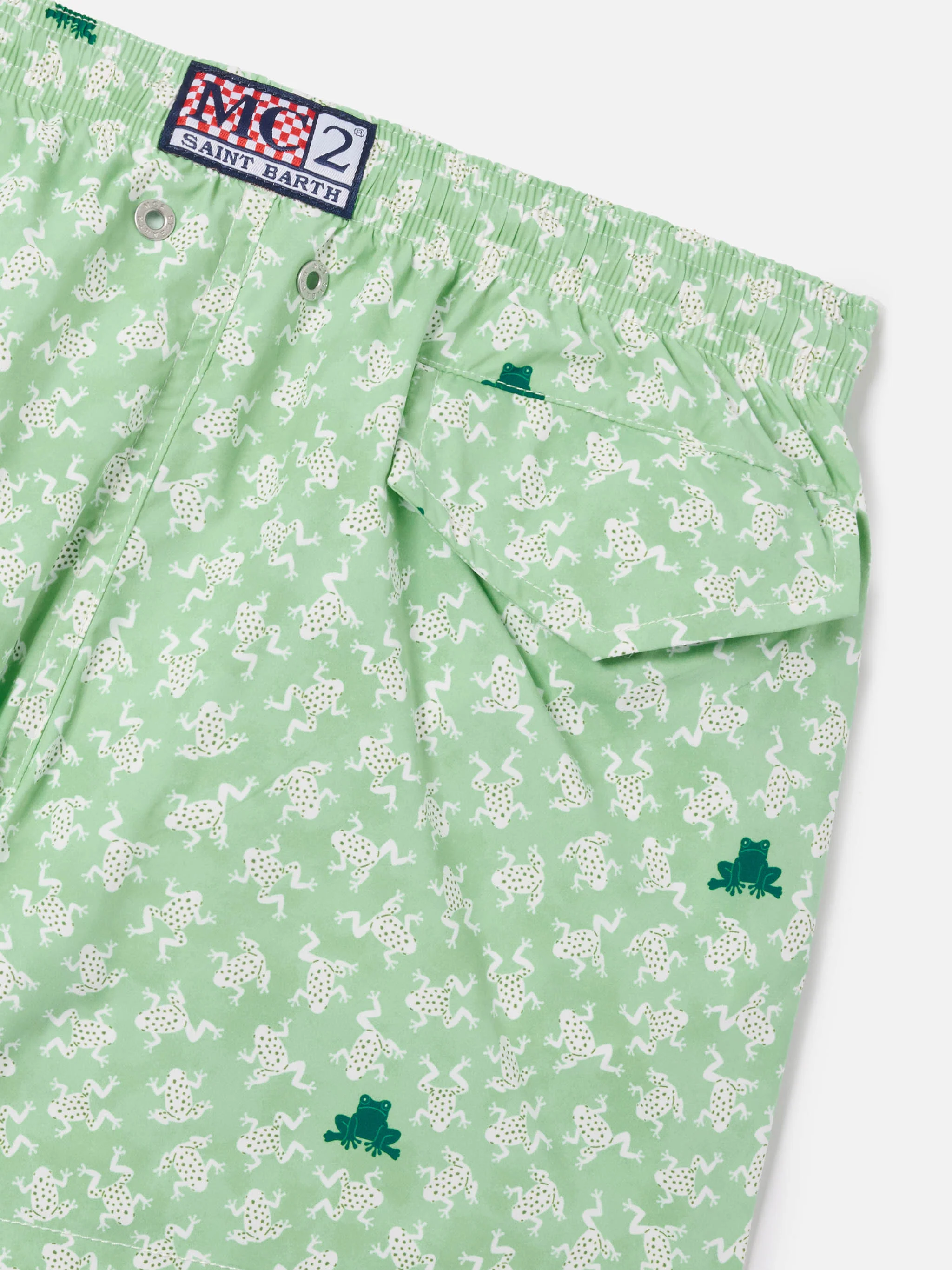 Jean Lighting Stretch swim shorts with all-over frogs print - Image 3