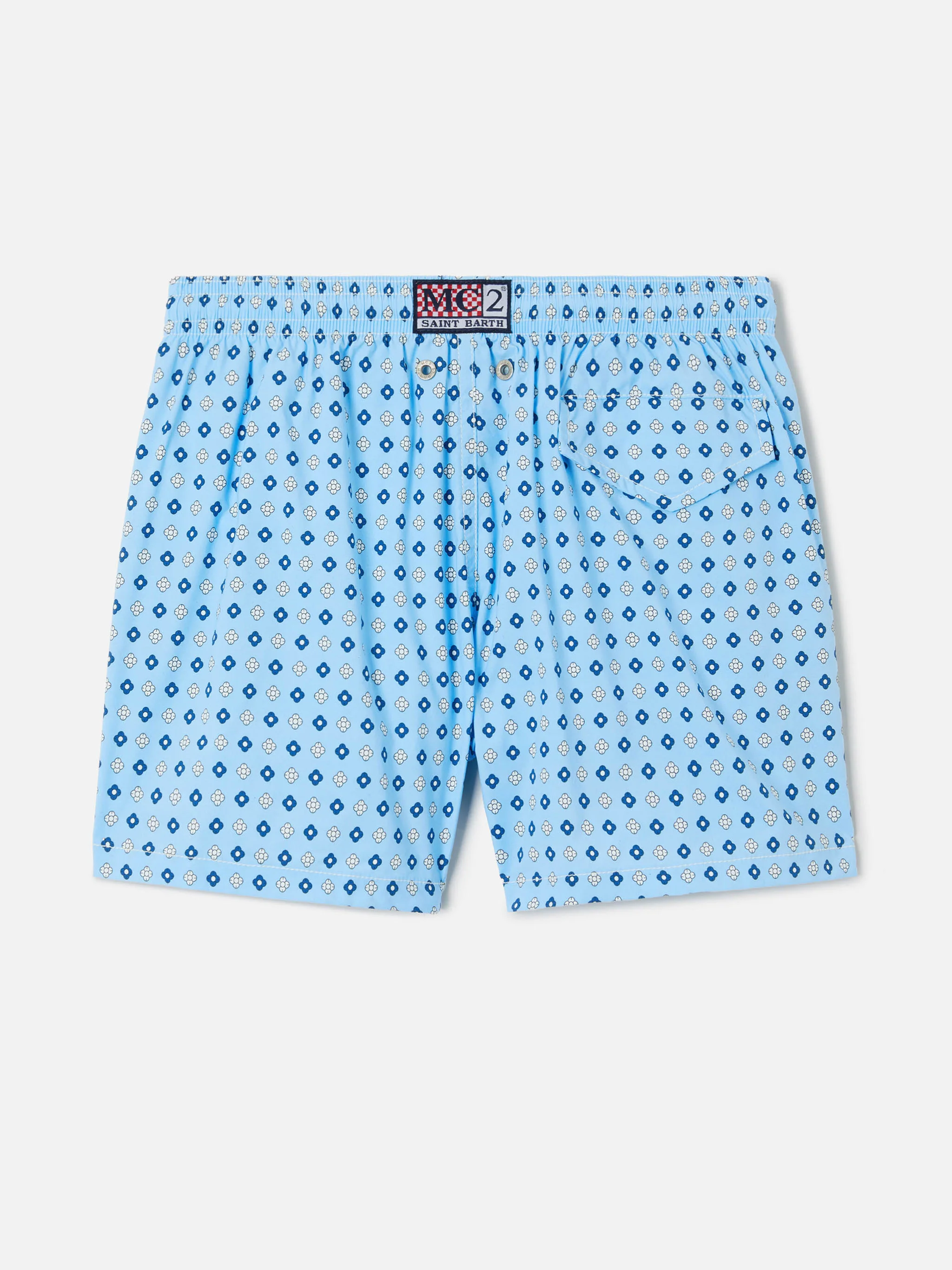 Jean Lighting Stretch swim shorts with all-over geometric floral print - Image 2