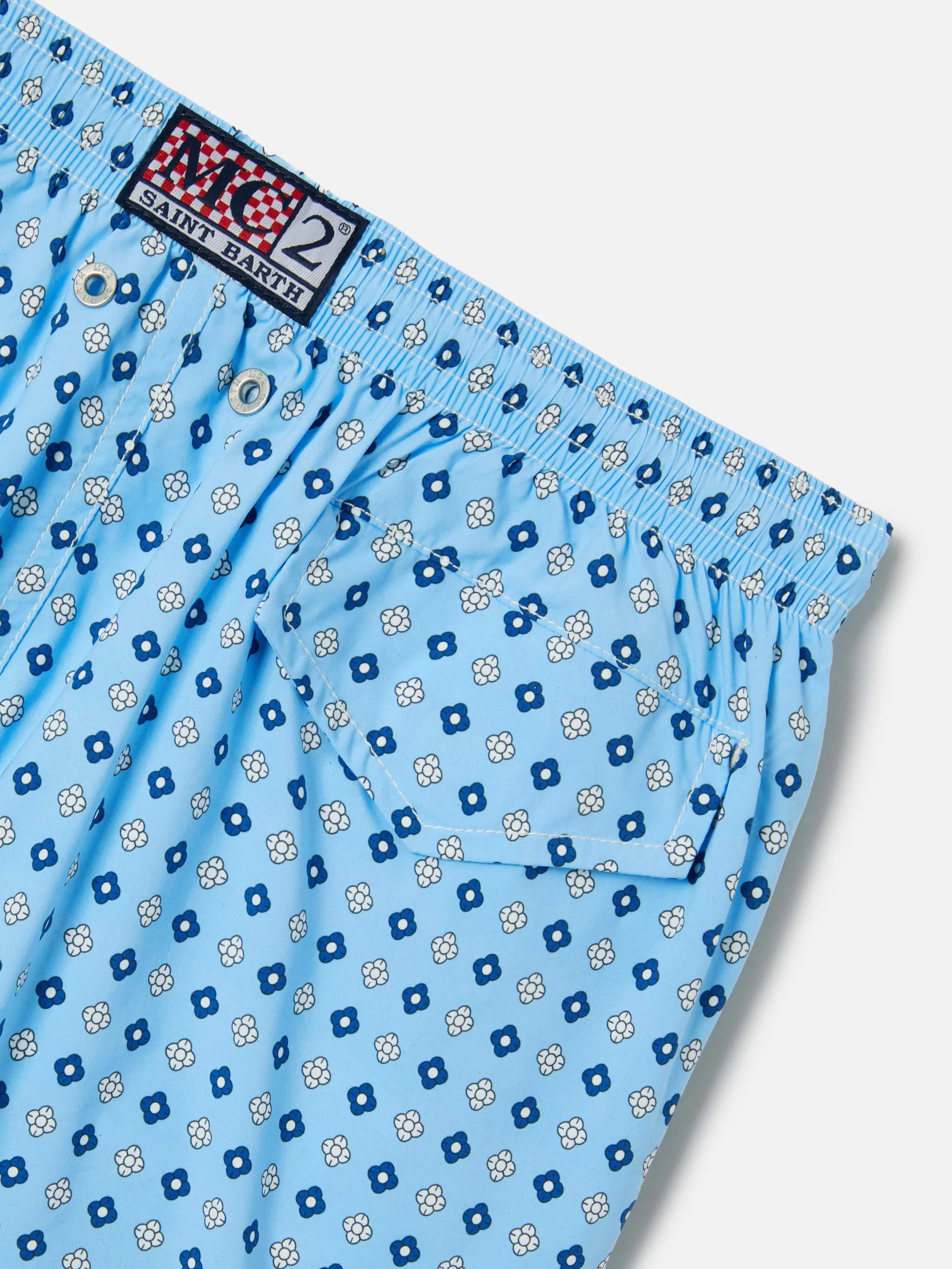 Jean Lighting Stretch swim shorts with all-over geometric floral print - Image 3